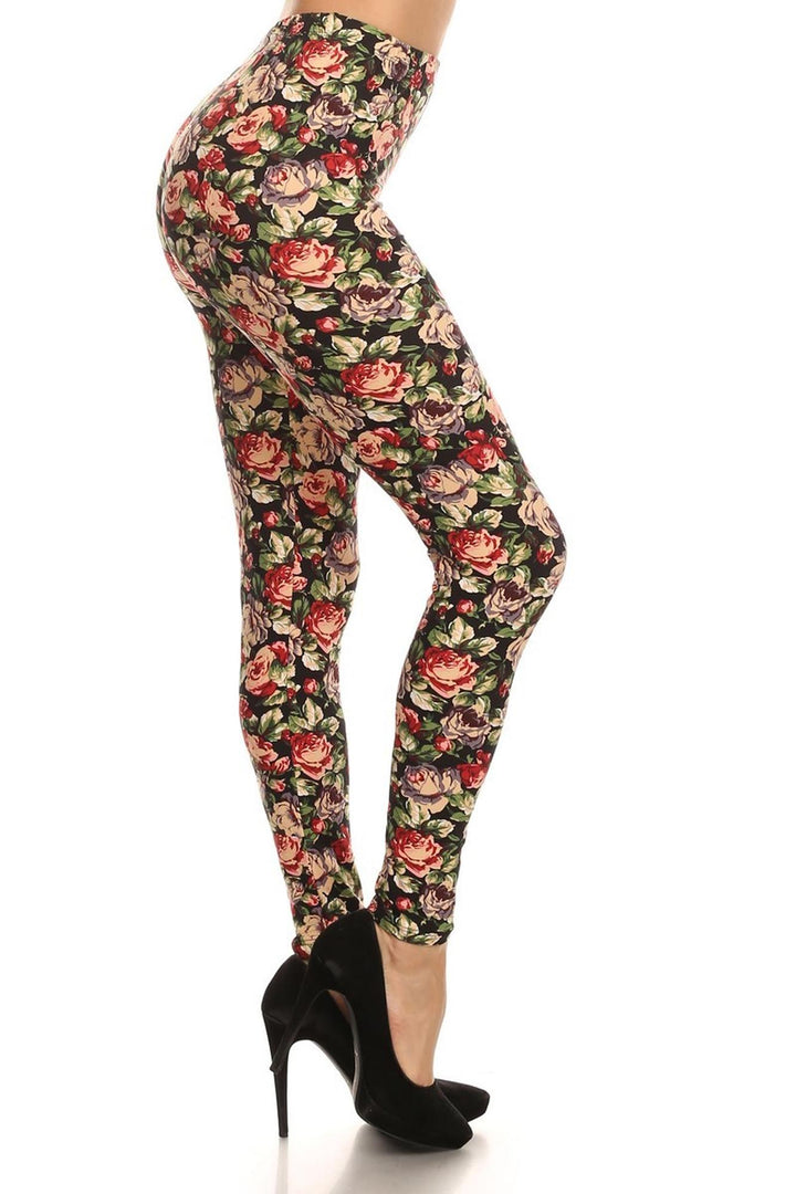 Wholesale Buttery Smooth Vintage Floral Leggings