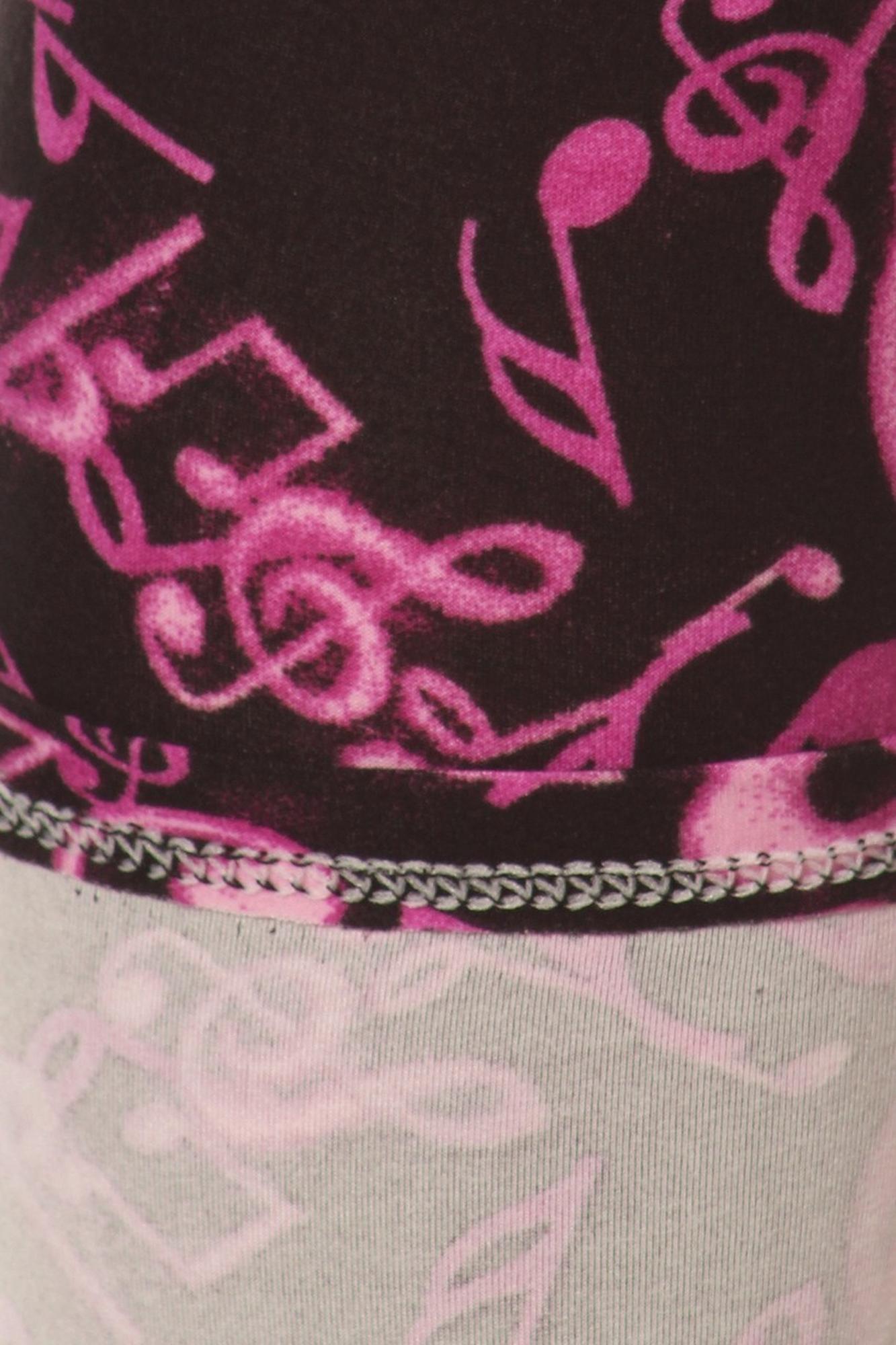 Wholesale Buttery Smooth Electric Fuchsia Music Note Leggings