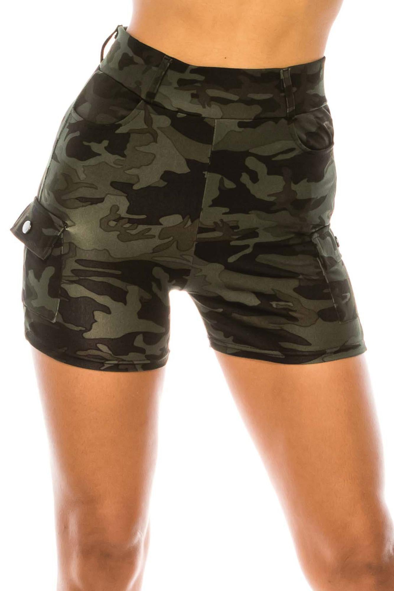 Wholesale Cool and Hip Summer Dark Camouflage Sport Biker Shorts