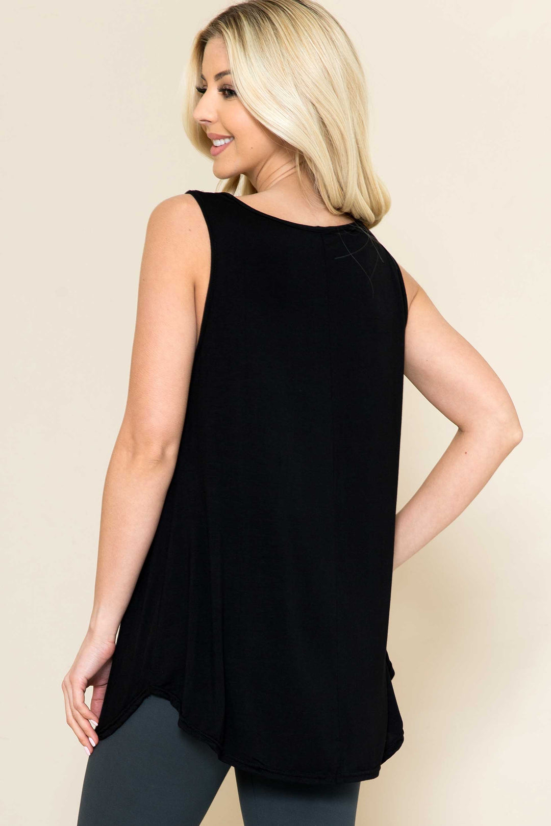 Wholesale Solid Loose Fit Tank Top