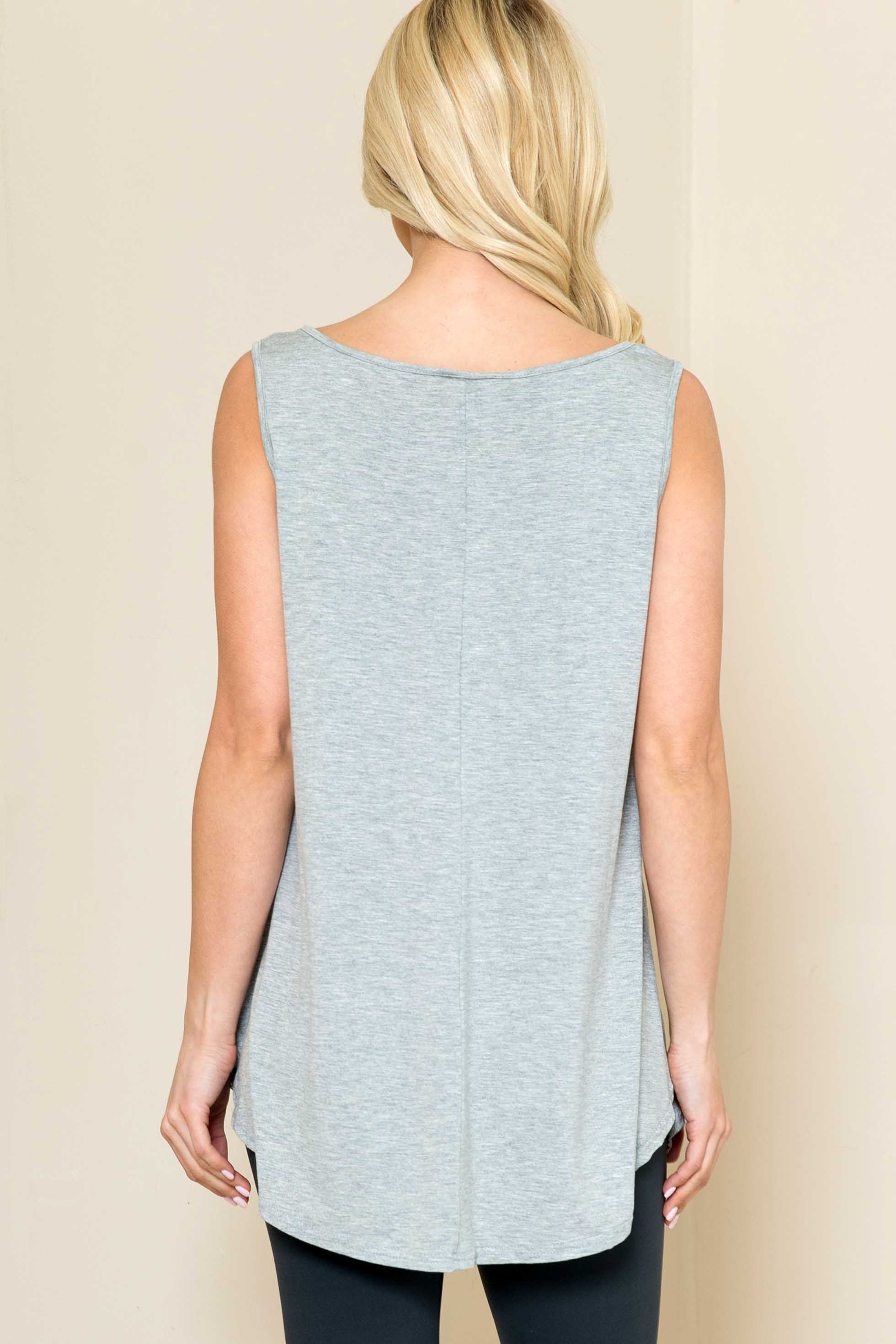 Wholesale Solid Loose Fit Tank Top
