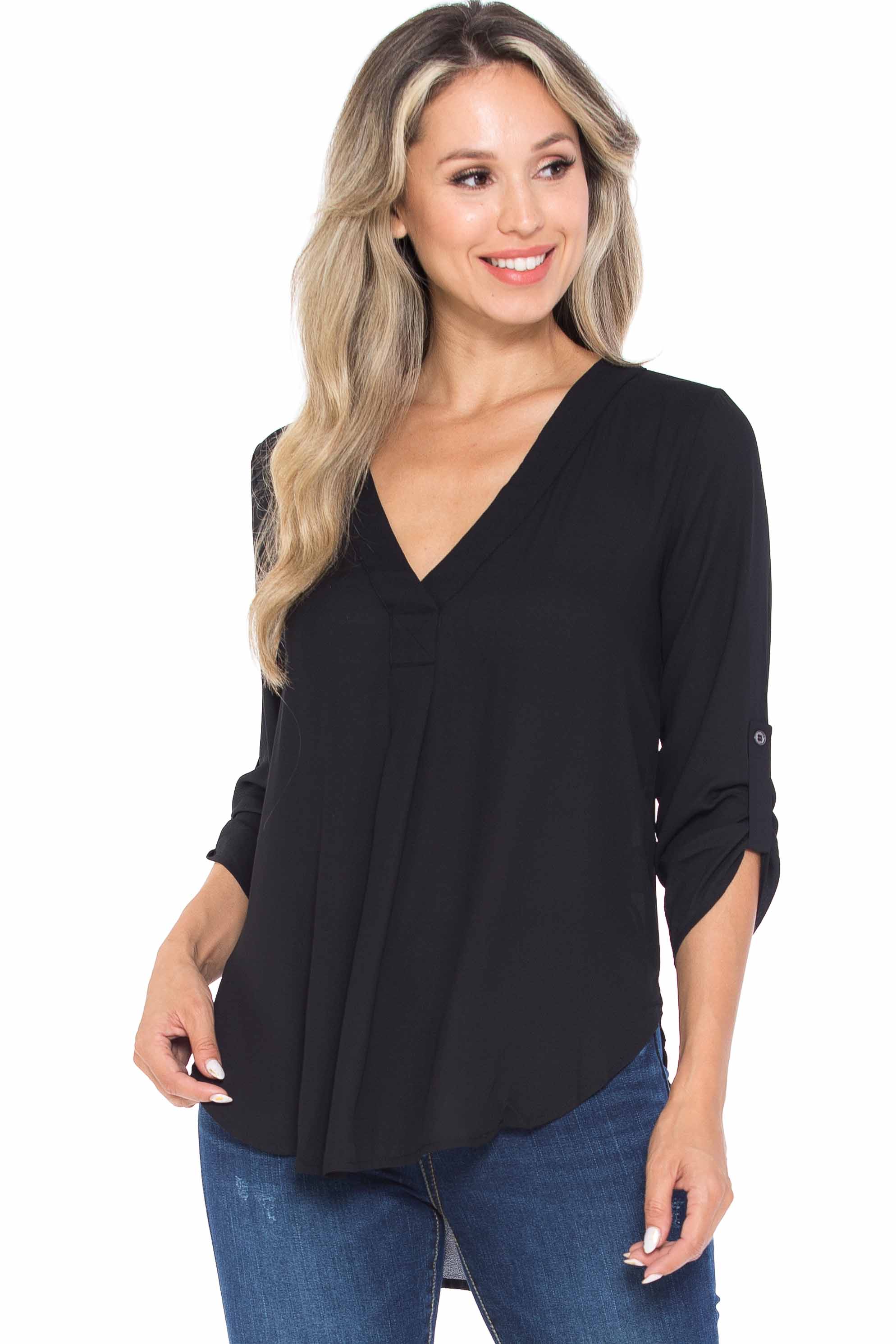 Wholesale Solid Loose Fit Collared Summer Casual Top