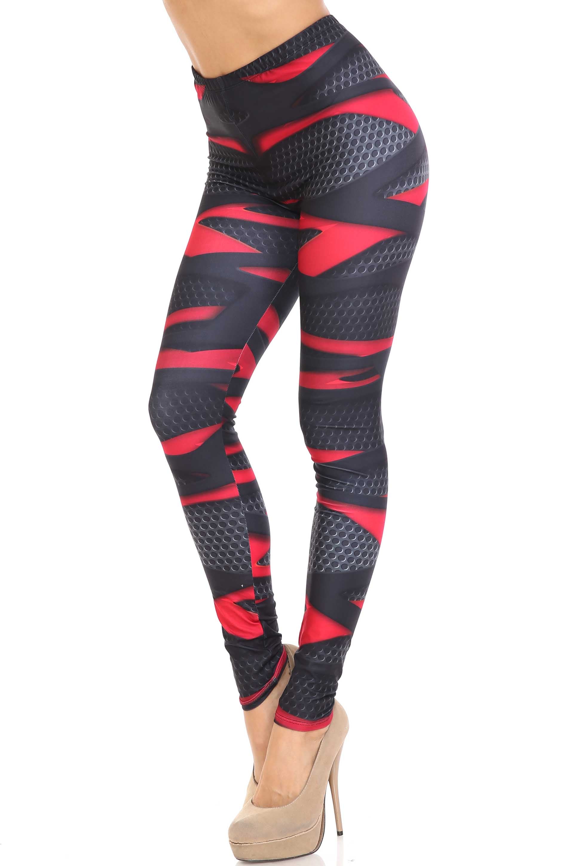 Wholesale Creamy Soft Cascading 3D Sport Wrap Leggings - USA Fashion