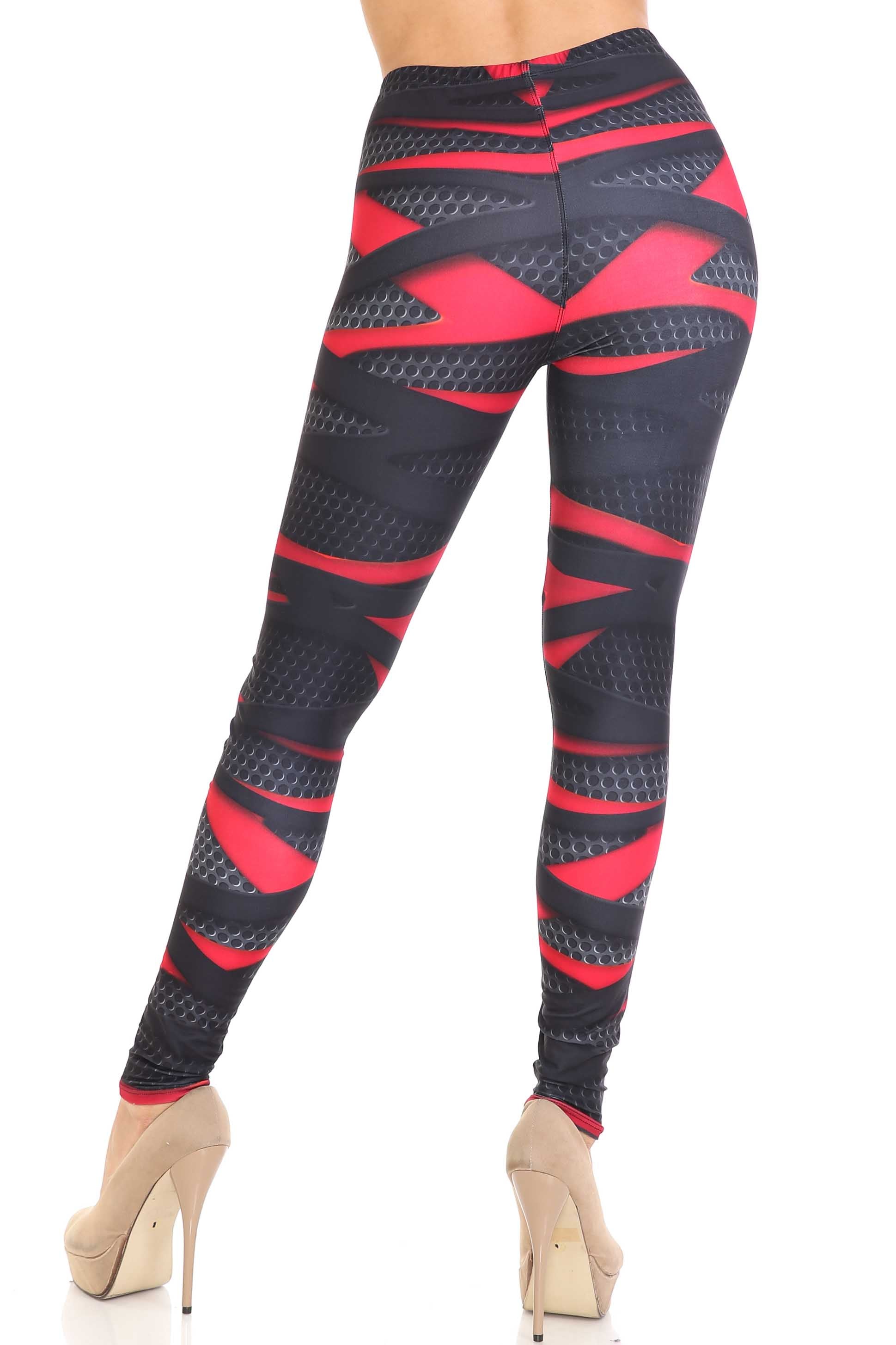 Wholesale Creamy Soft Cascading 3D Sport Wrap Leggings - USA Fashion