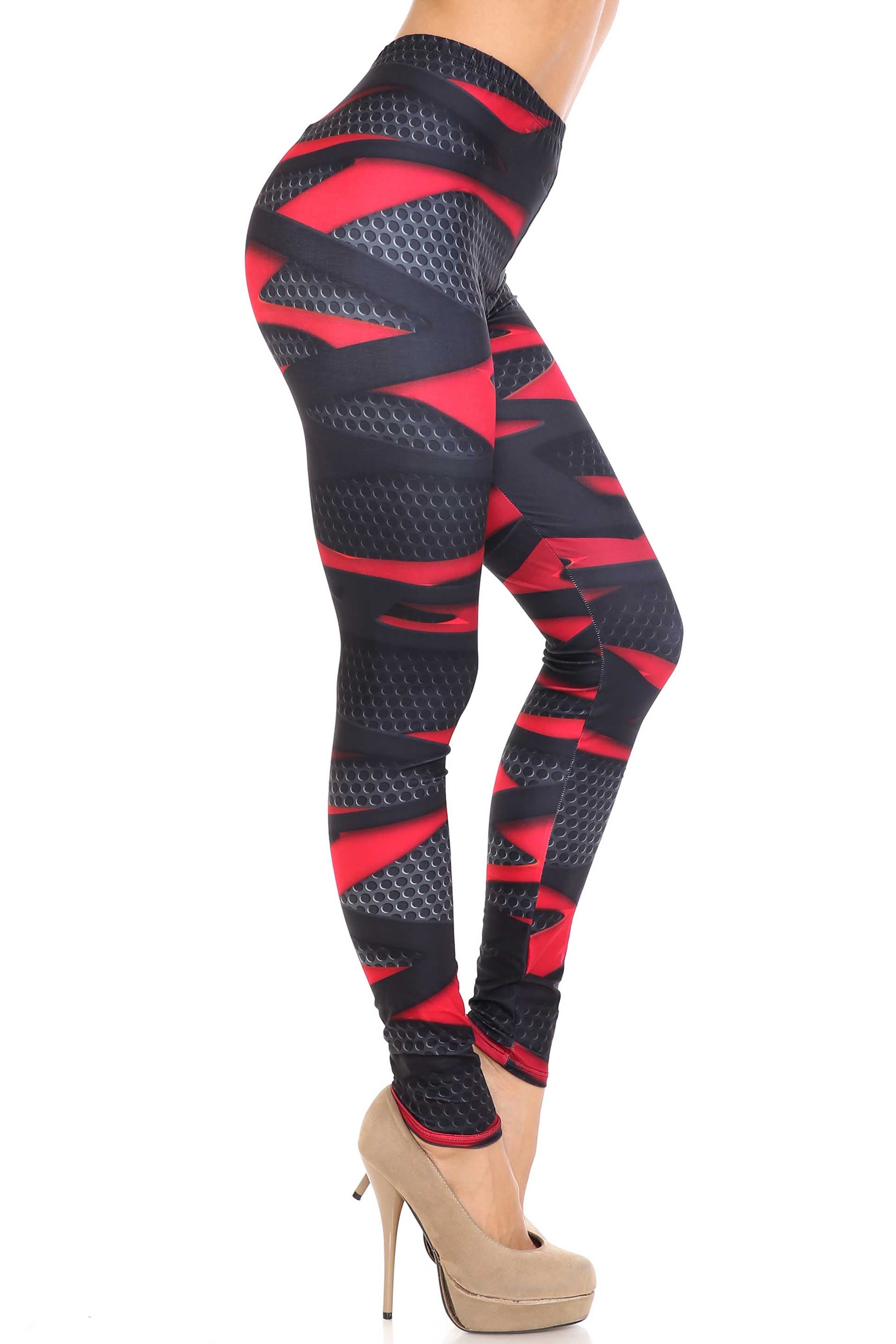 Wholesale Creamy Soft Cascading 3D Sport Wrap Leggings - USA Fashion