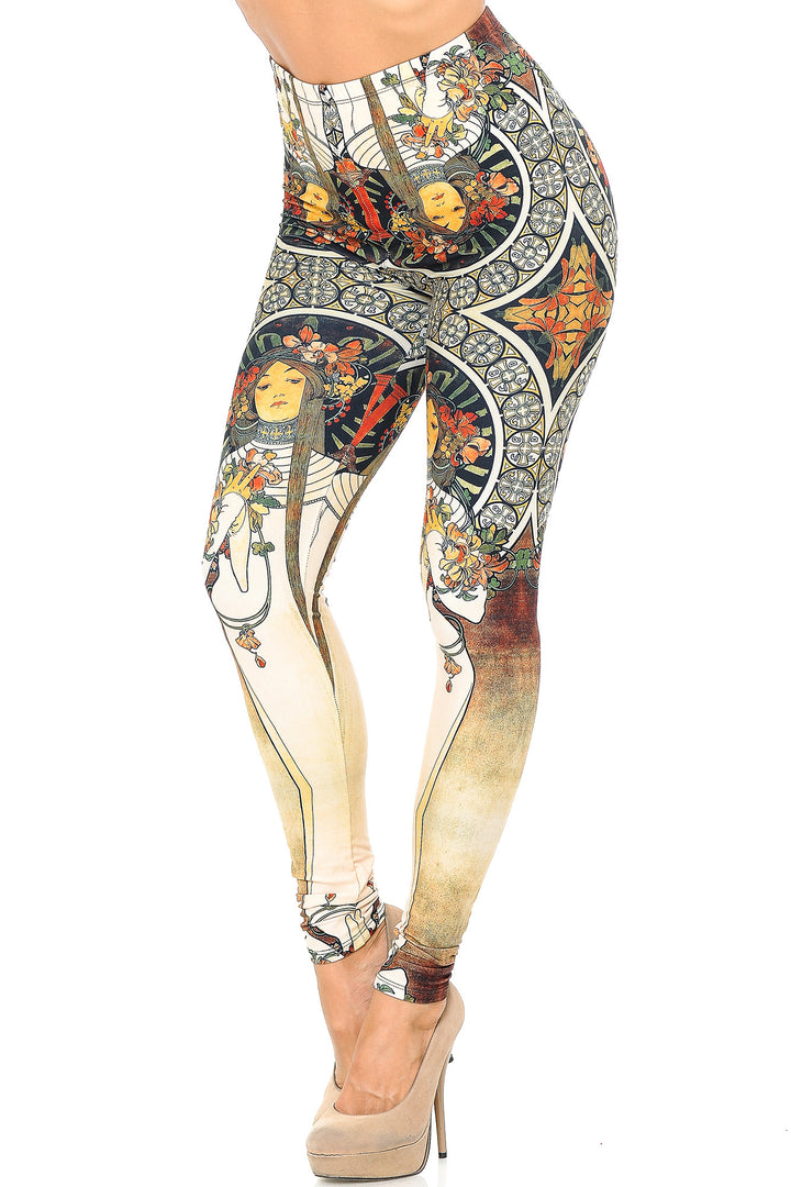 Wholesale Creamy Soft Gaia Mucha Leggings - USA Fashion
