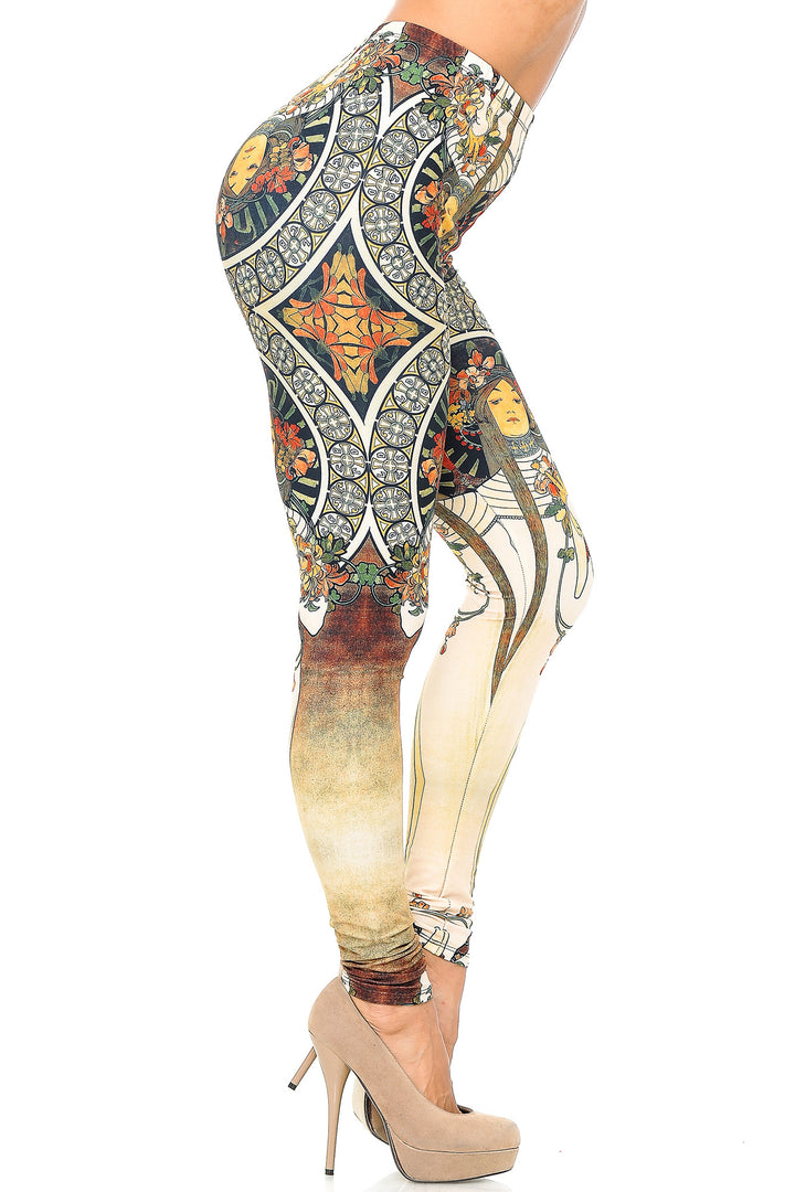 Wholesale Creamy Soft Gaia Mucha Leggings - USA Fashion