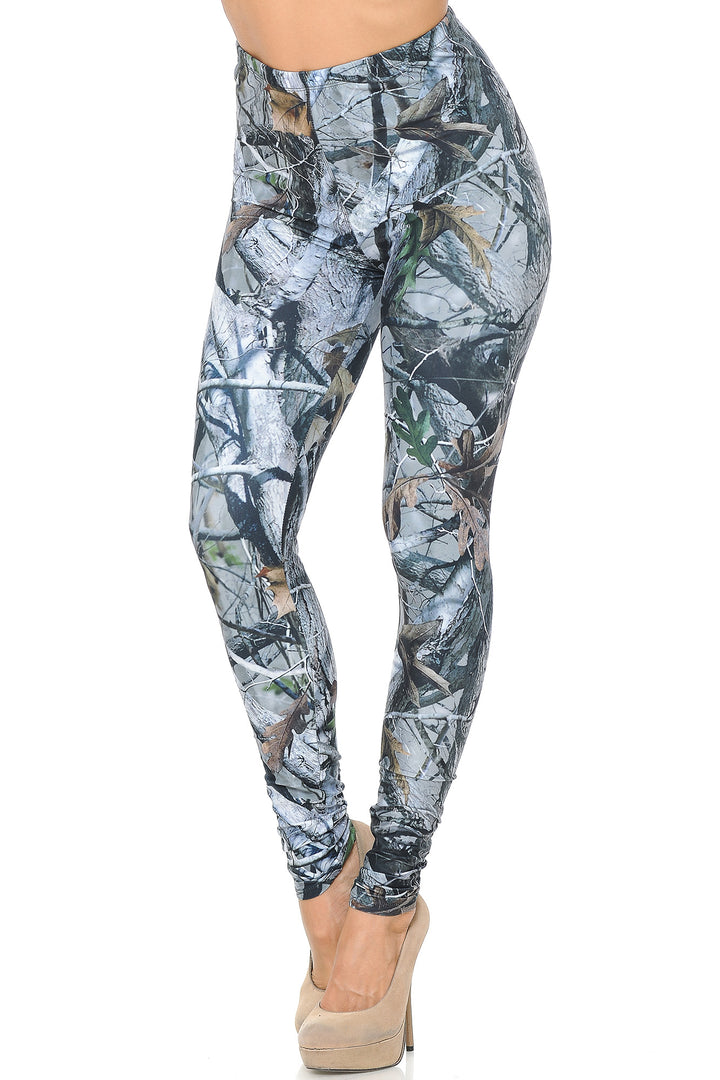 Wholesale Creamy Soft Camouflage Trees Leggings - USA Fashion