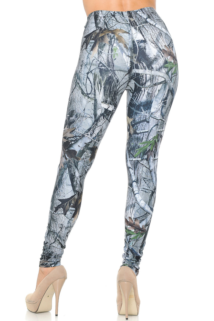 Wholesale Creamy Soft Camouflage Trees Leggings - USA Fashion