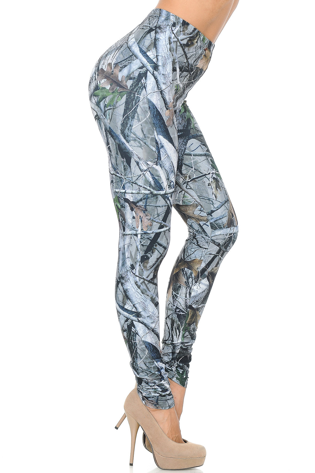 Wholesale Creamy Soft Camouflage Trees Leggings - USA Fashion
