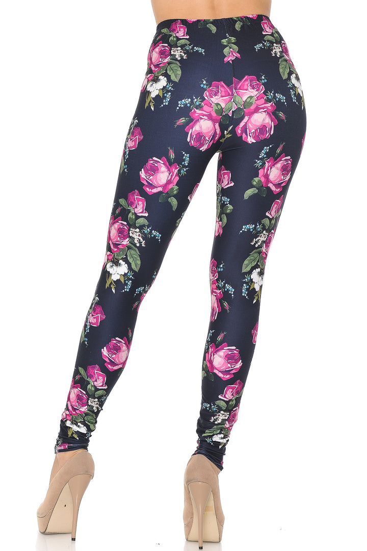 Wholesale Creamy Soft Fuchsia Rose Leggings - USA Fashion