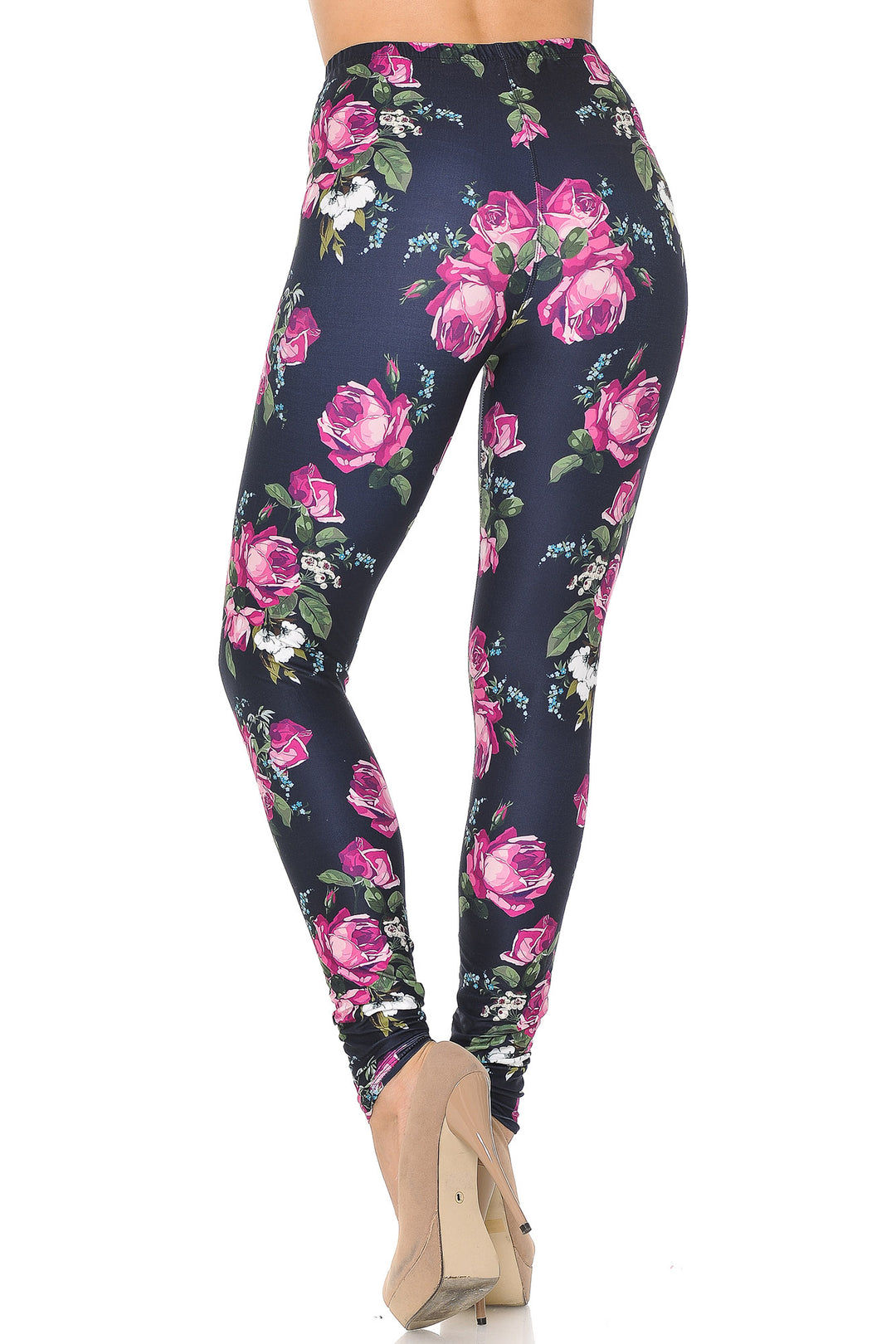 Wholesale Creamy Soft Fuchsia Rose Leggings - USA Fashion