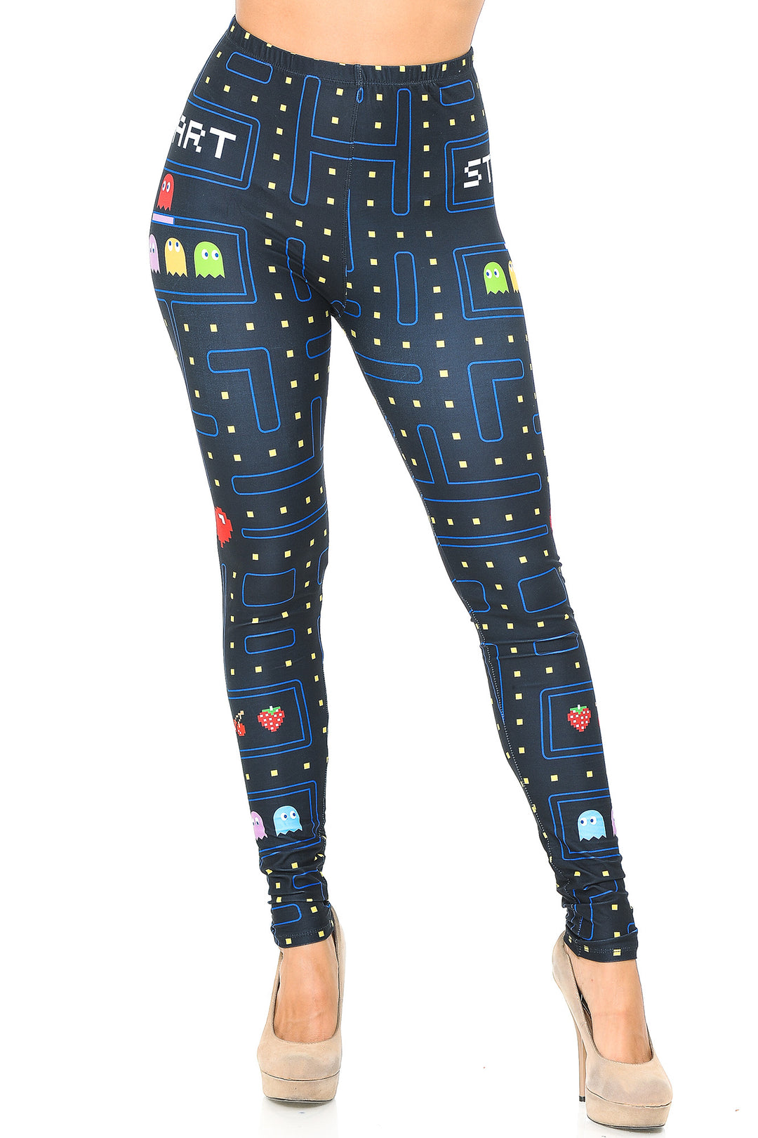 Wholesale Creamy Soft Pacman Begins Leggings - USA Fashion