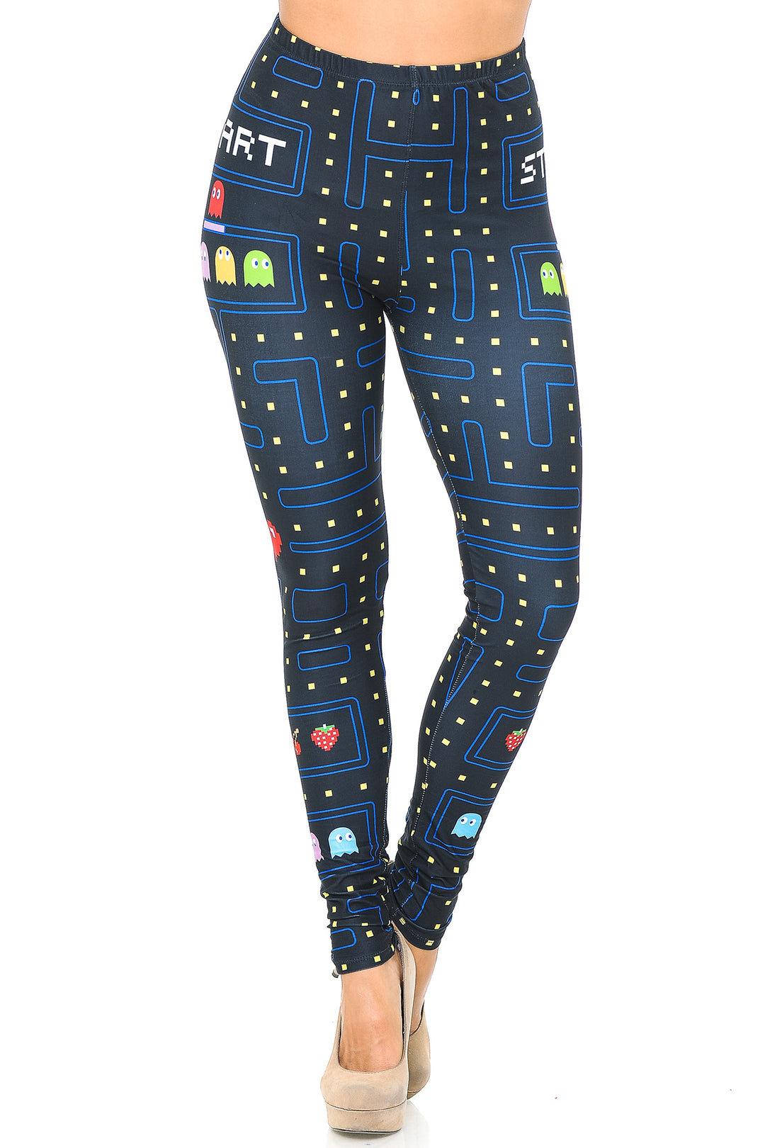 Wholesale Creamy Soft Pacman Begins Leggings - USA Fashion
