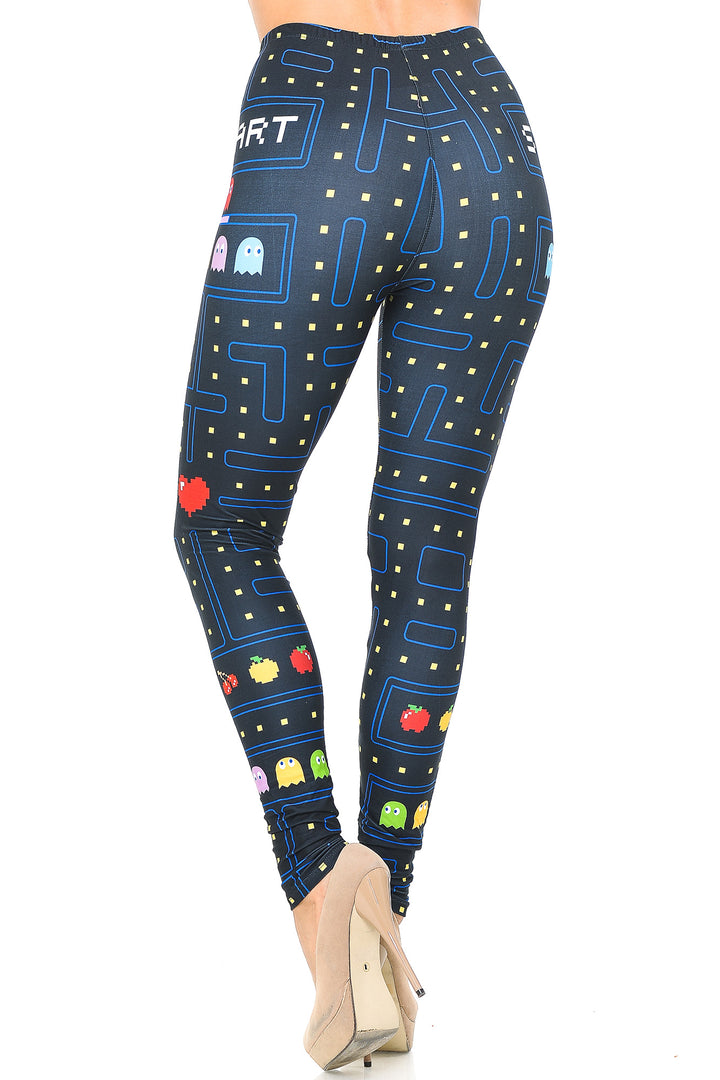 Wholesale Creamy Soft Pacman Begins Leggings - USA Fashion