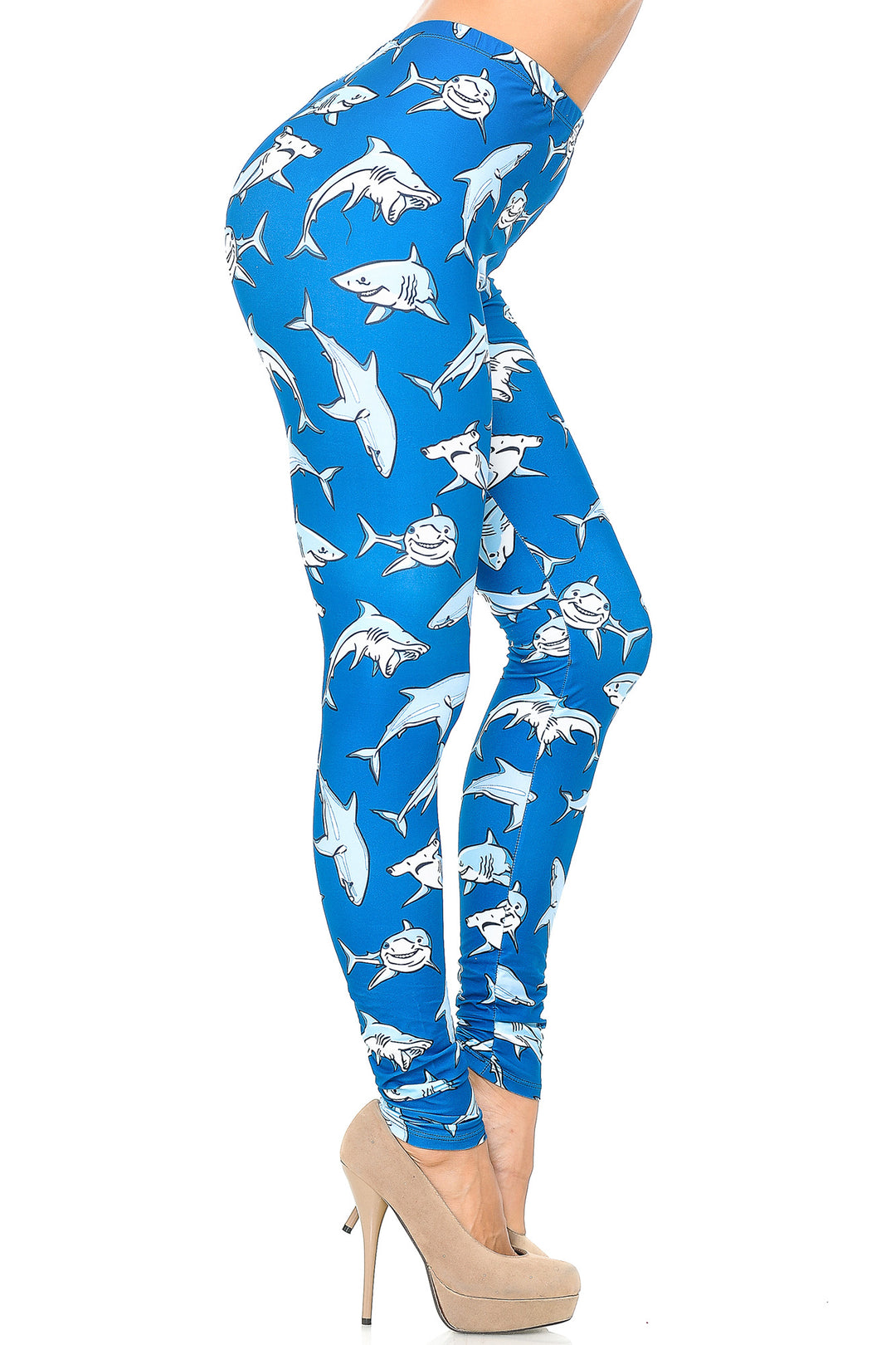 Wholesale Creamy Soft Shark Leggings - USA Fashion