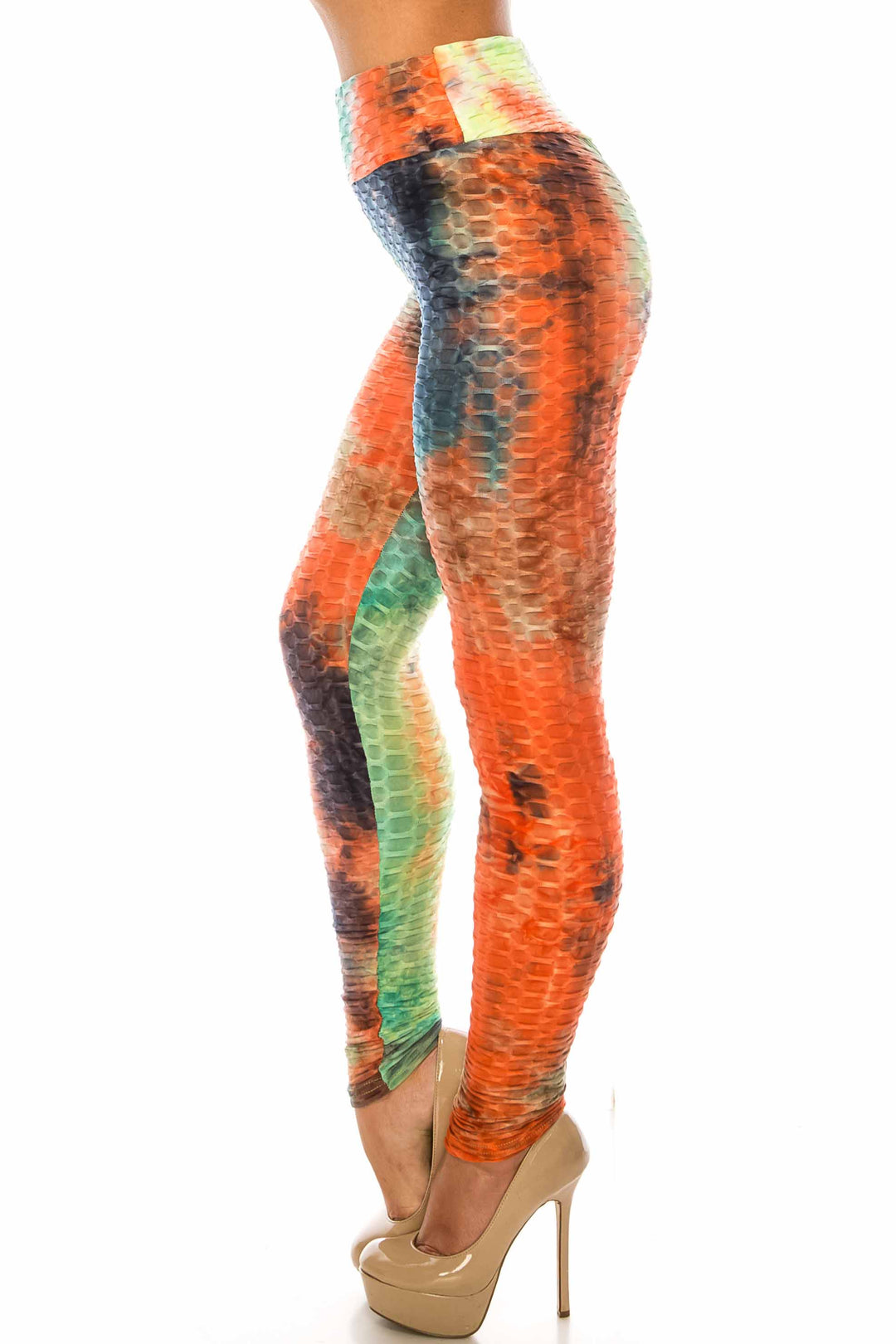 Wholesale Multi Color Bold Tie Dye Scrunch Butt Sport Leggings