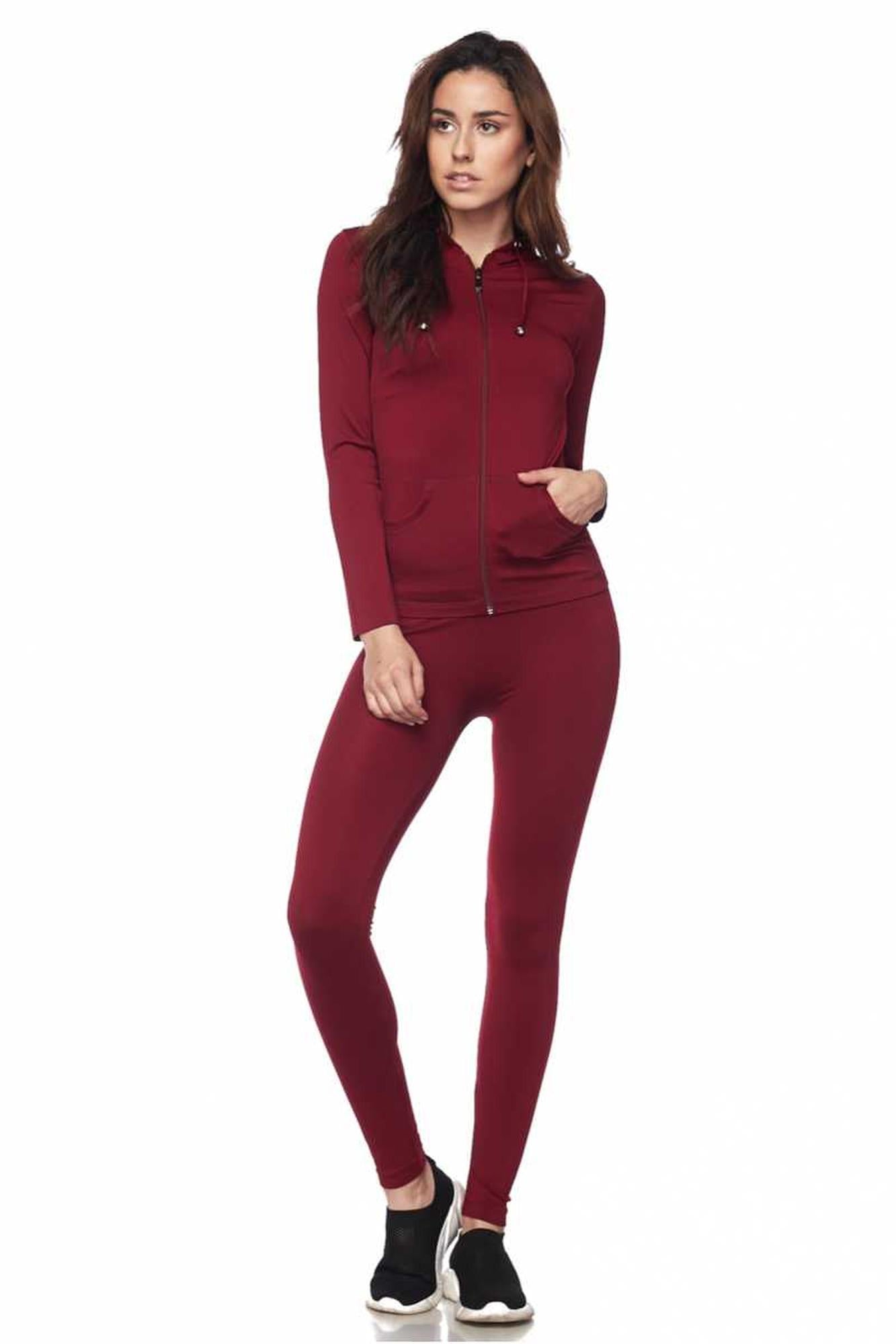 Wholesale Premium Zip Up Hoodie Jacket and Legging Set