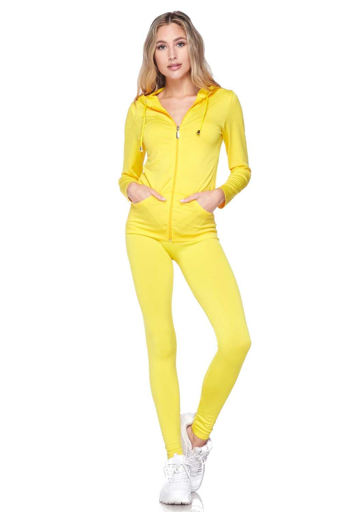 Wholesale Premium Zip Up Hoodie Jacket and Legging Set
