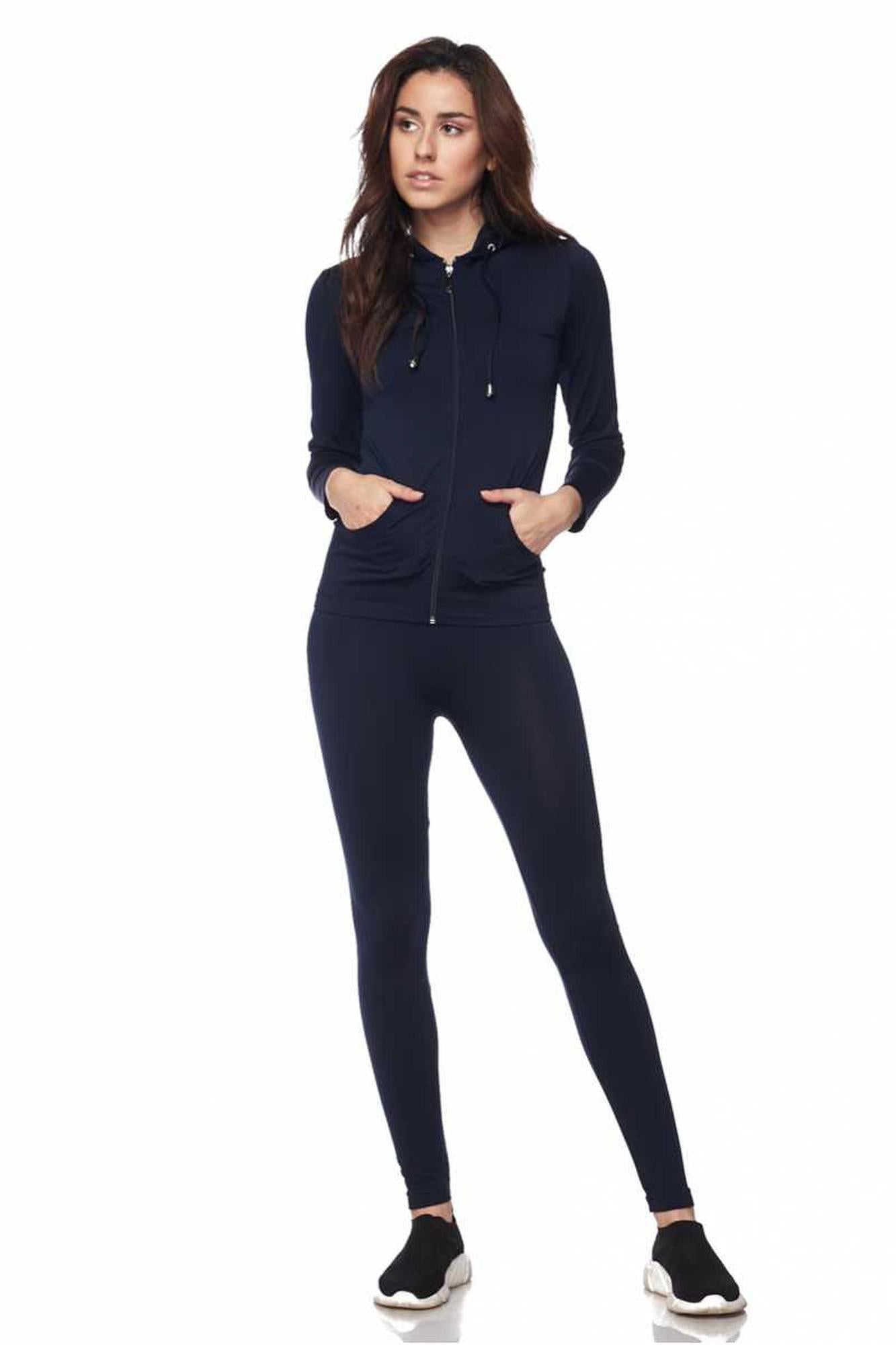 Wholesale Premium Zip Up Hoodie Jacket and Legging Set