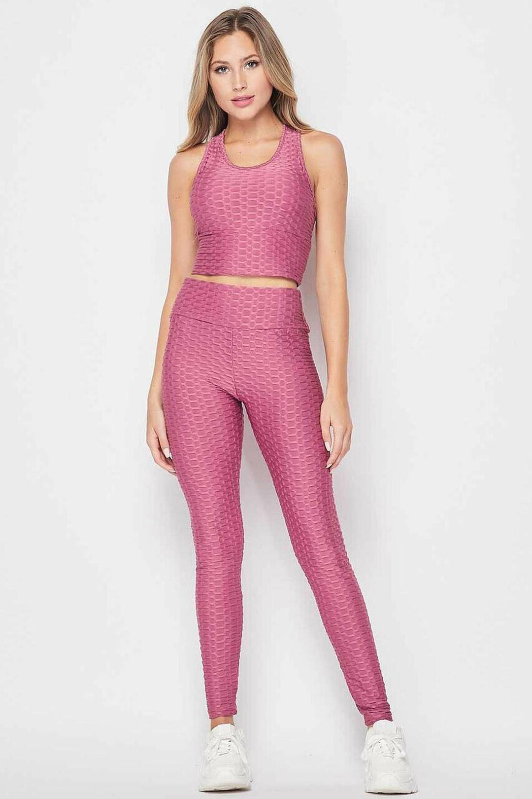 Wholesale 2 Piece Scrunch Butt Leggings and Crop Top Set