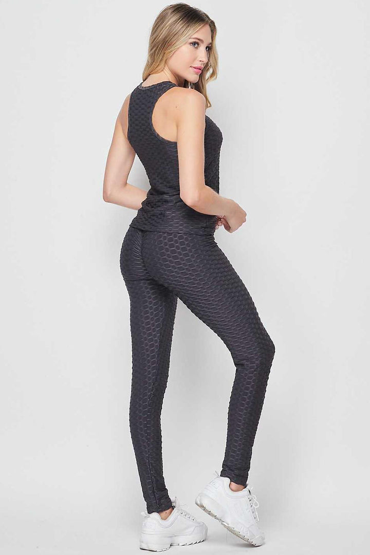 Wholesale 2 Piece Scrunch Butt Leggings and Tank Top Set