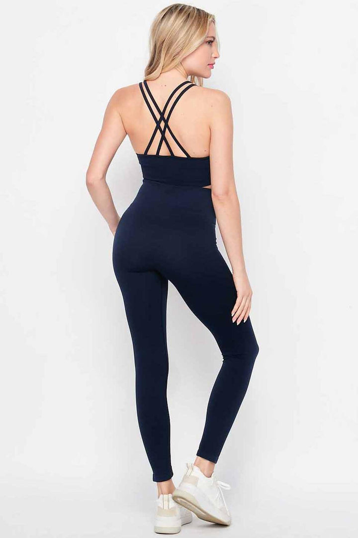Wholesale 2 Piece Seamless High Waisted Leggings and Sports Bra Set