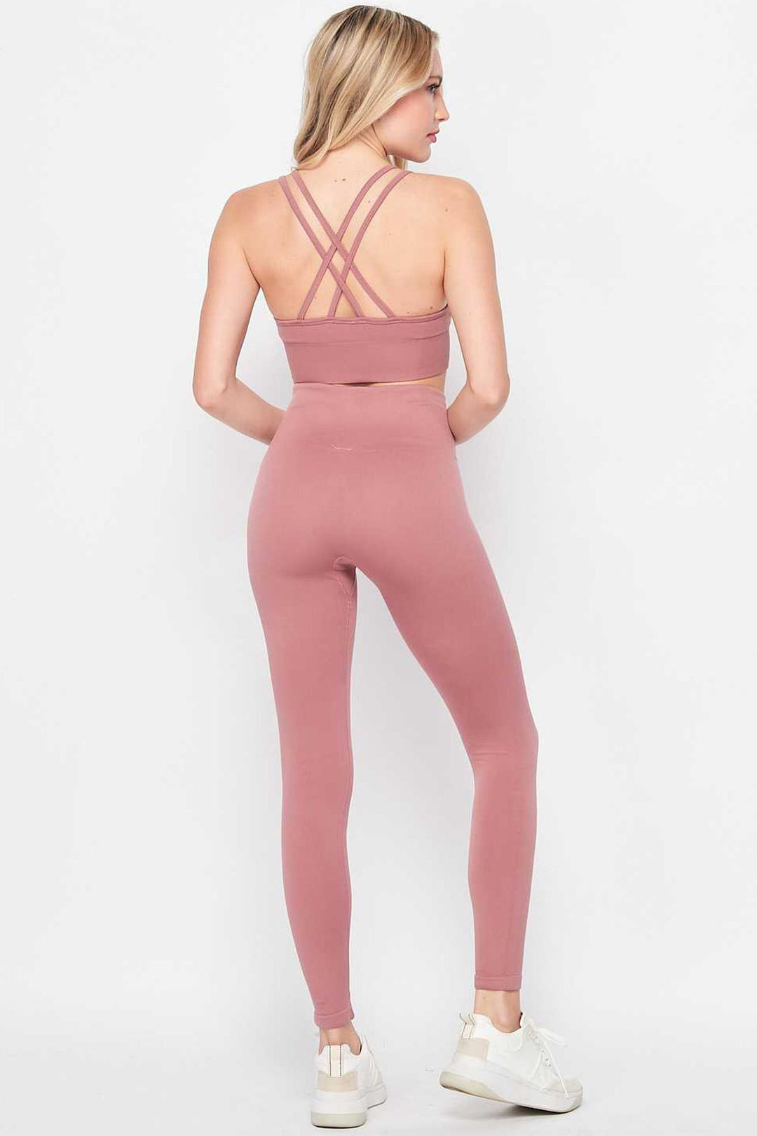 Wholesale 2 Piece Seamless High Waisted Leggings and Sports Bra Set