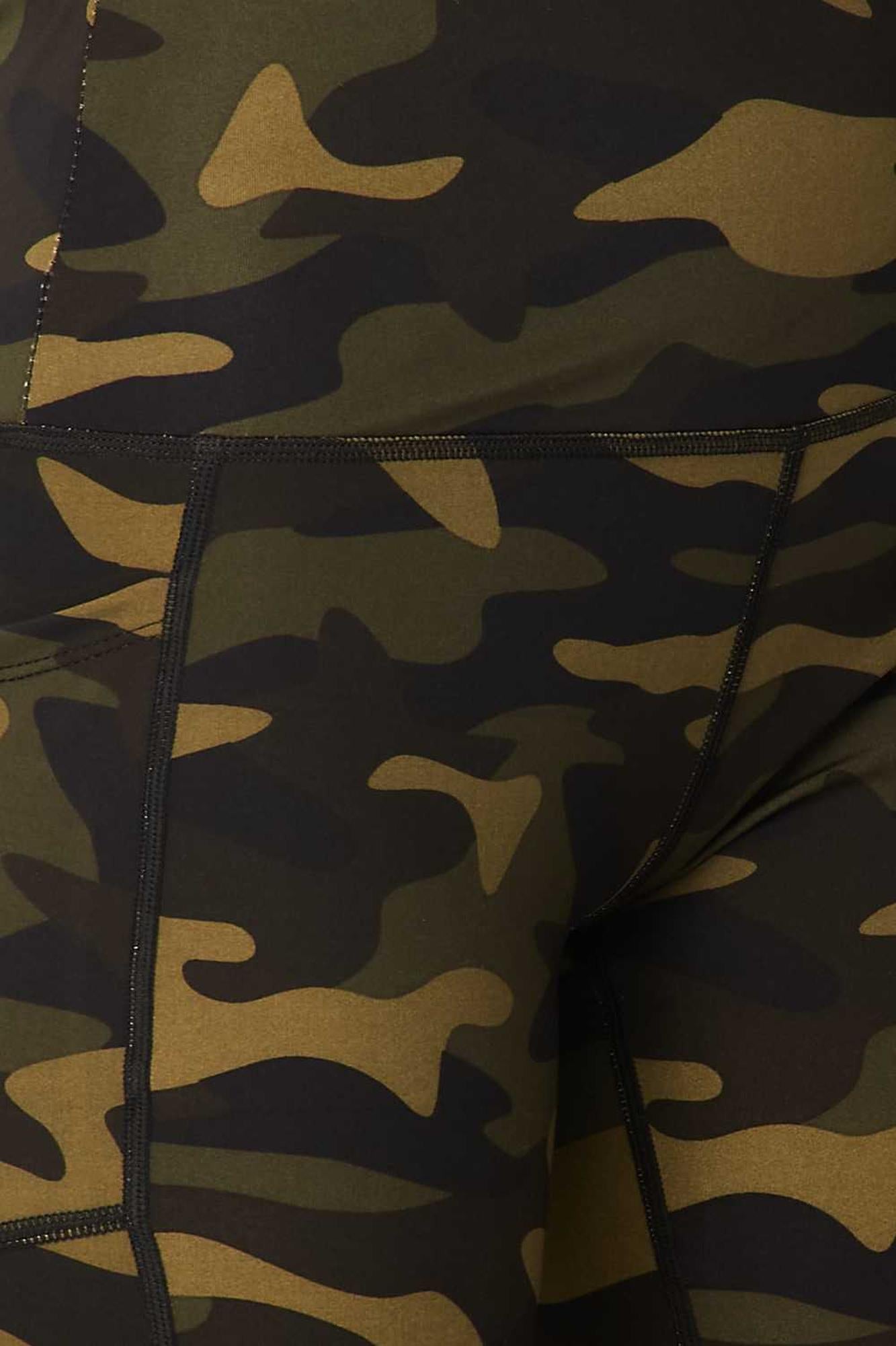 Wholesale Sport High Waisted Camouflage Biker Shorts