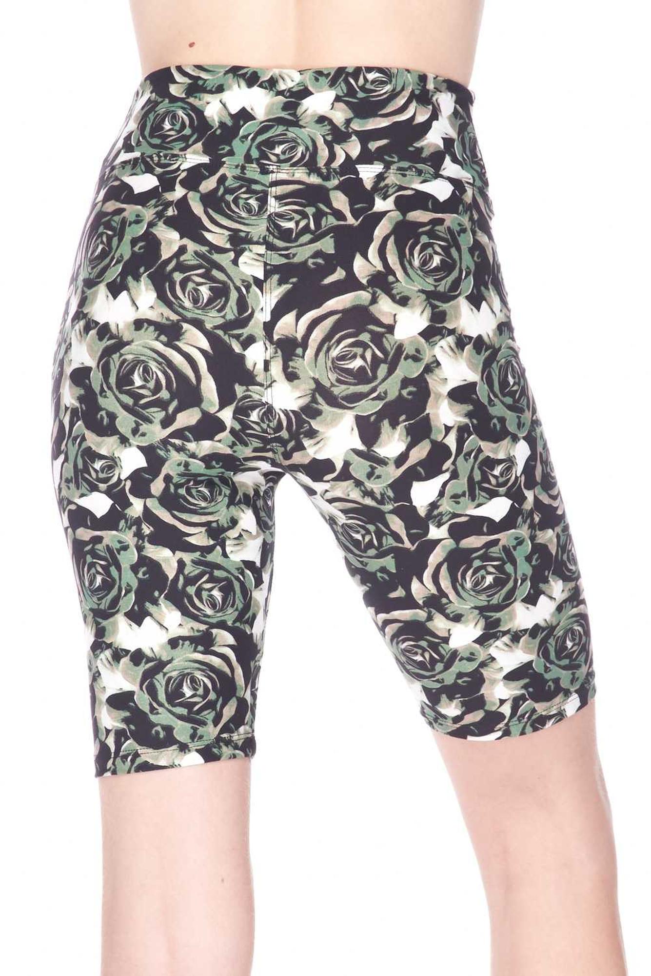 Wholesale Buttery Smooth Olive Rose Shorts - 3 Inch