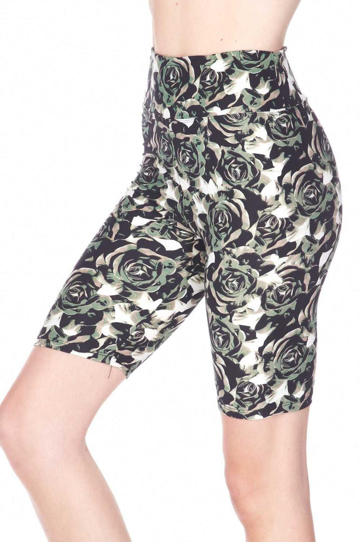 Wholesale Buttery Smooth Olive Rose Shorts - 3 Inch