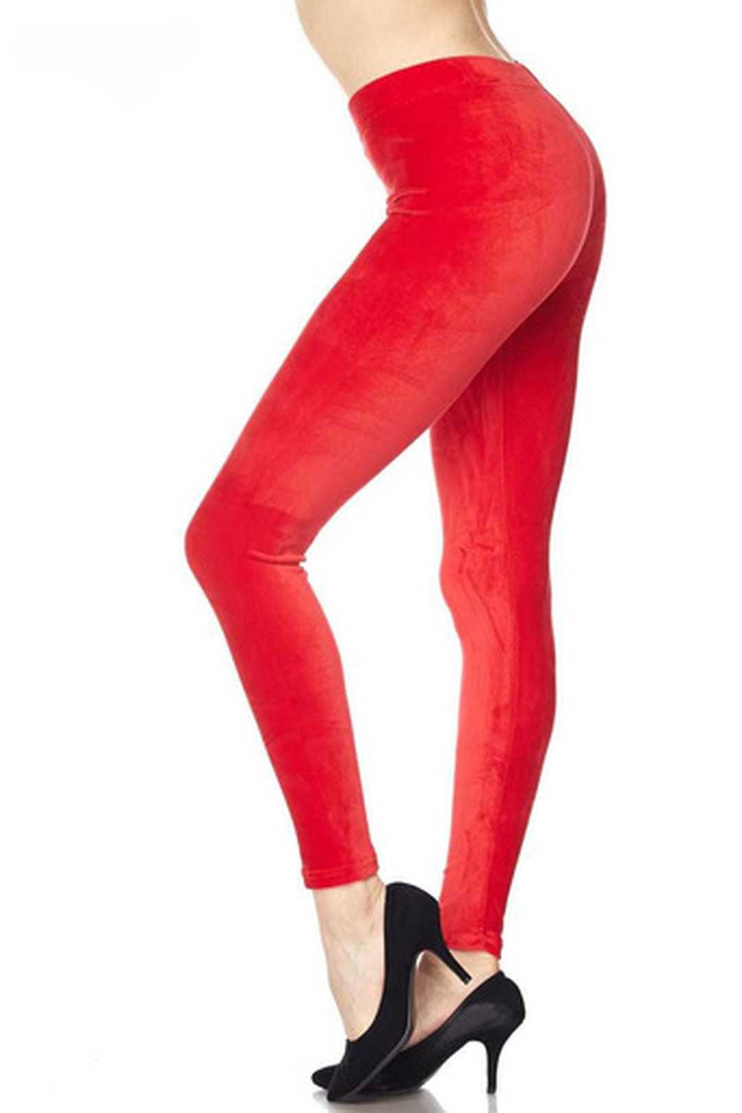 Wholesale Solid Brushed Velour Velvet Leggings