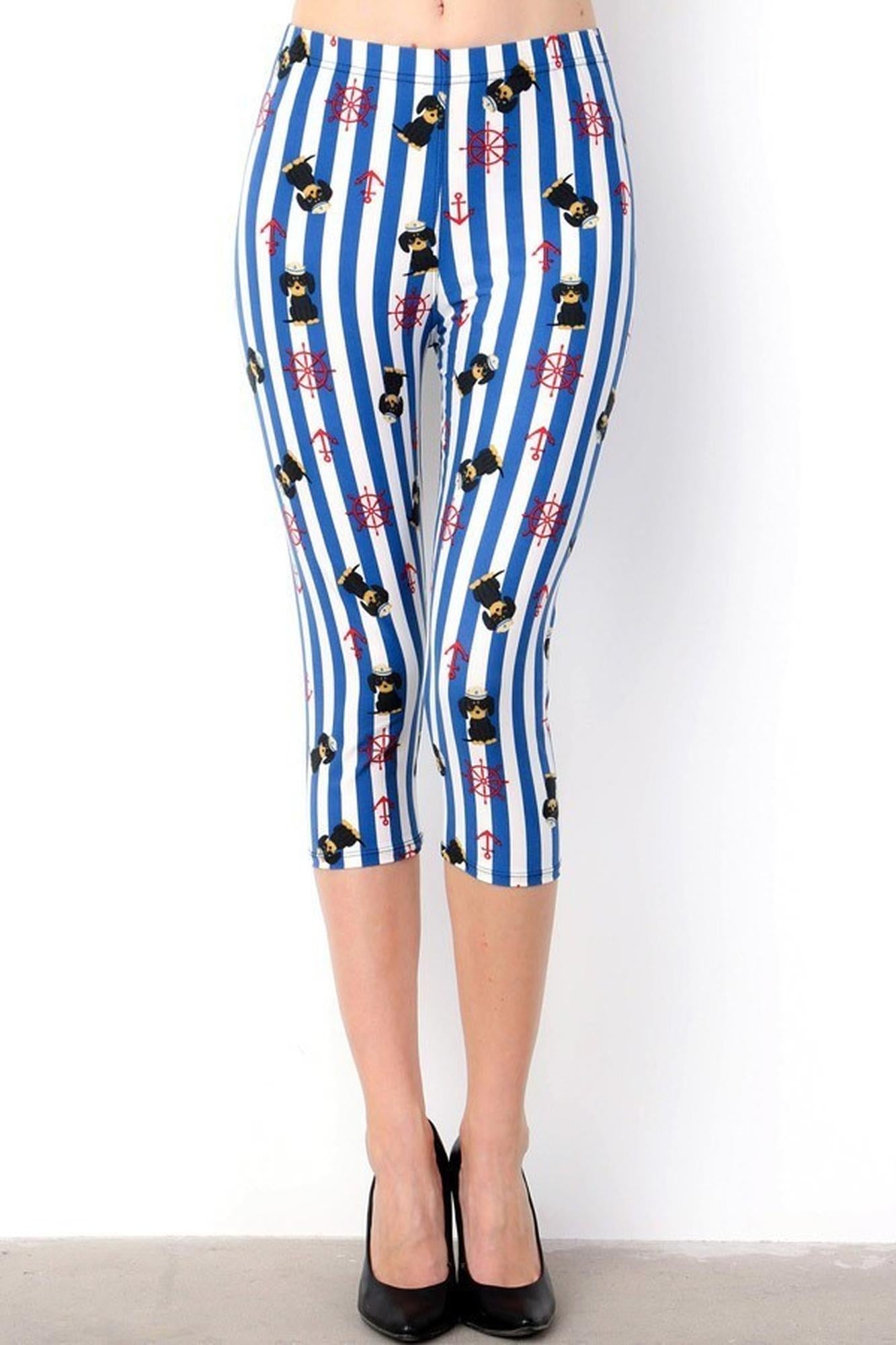Wholesale Buttery Smooth Sailor Pup Plus Size Capris