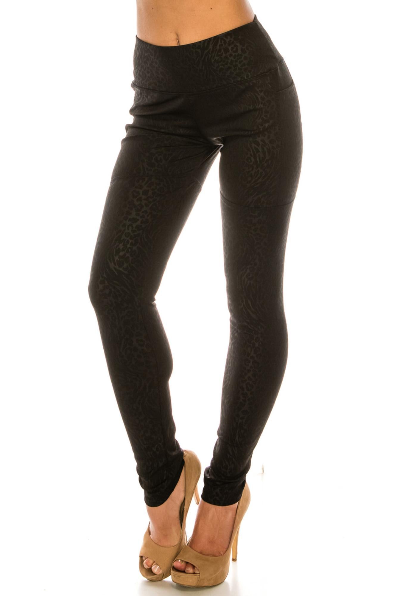 Wholesale High Waisted Casual Leopard Sport Leggings