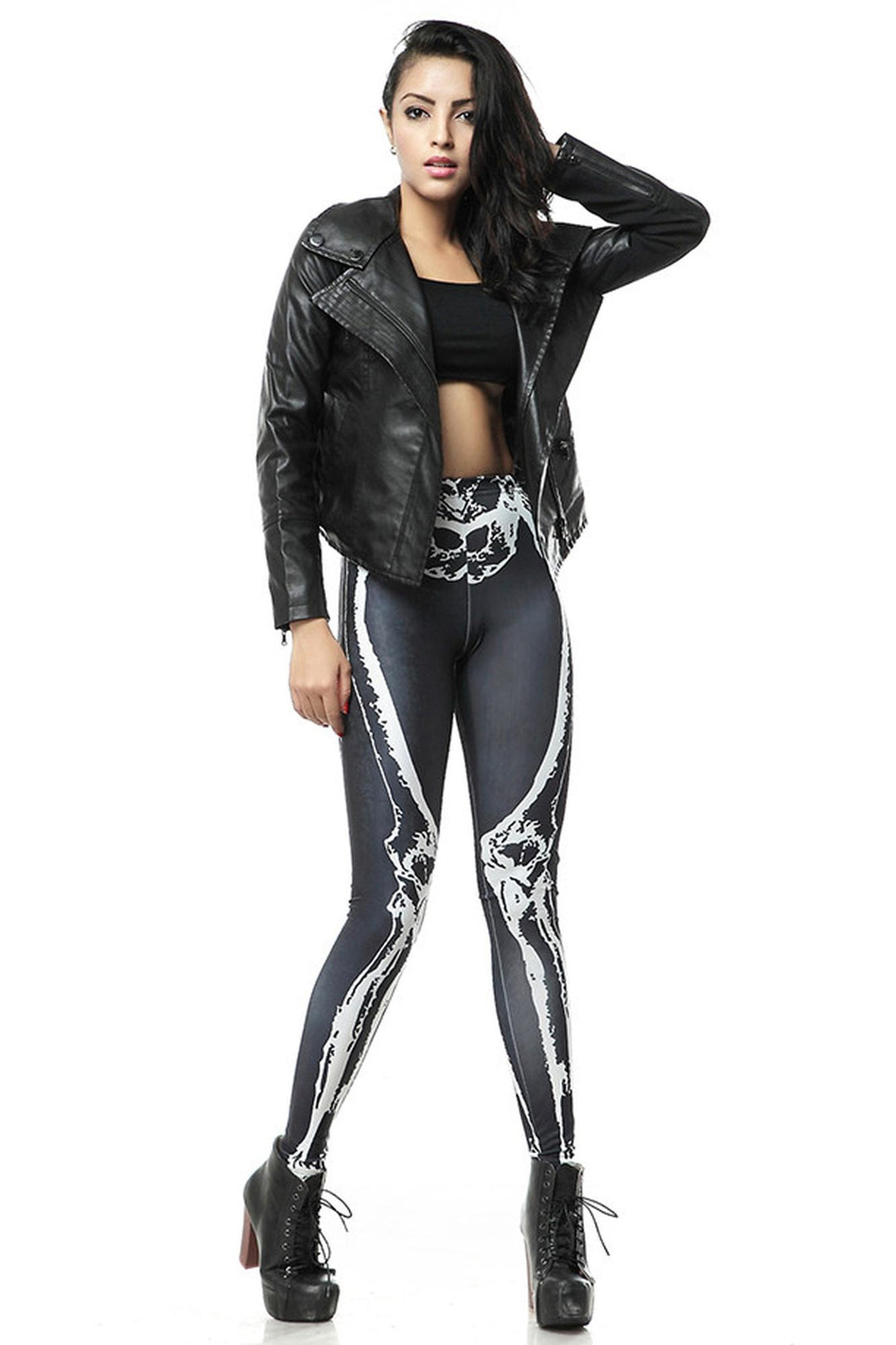Wholesale Premium Graphic Skeleton Leggings
