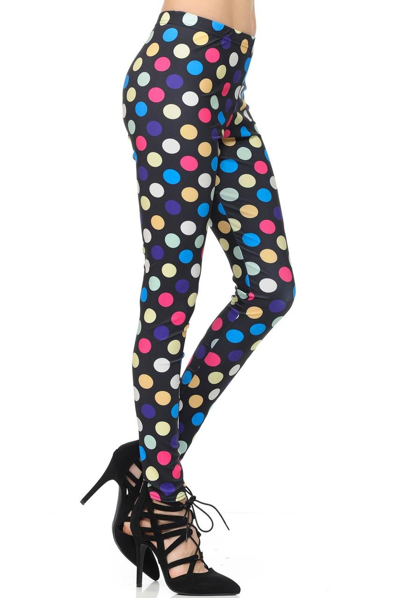 Wholesale Graphic Colorful Polka Dot Leggings