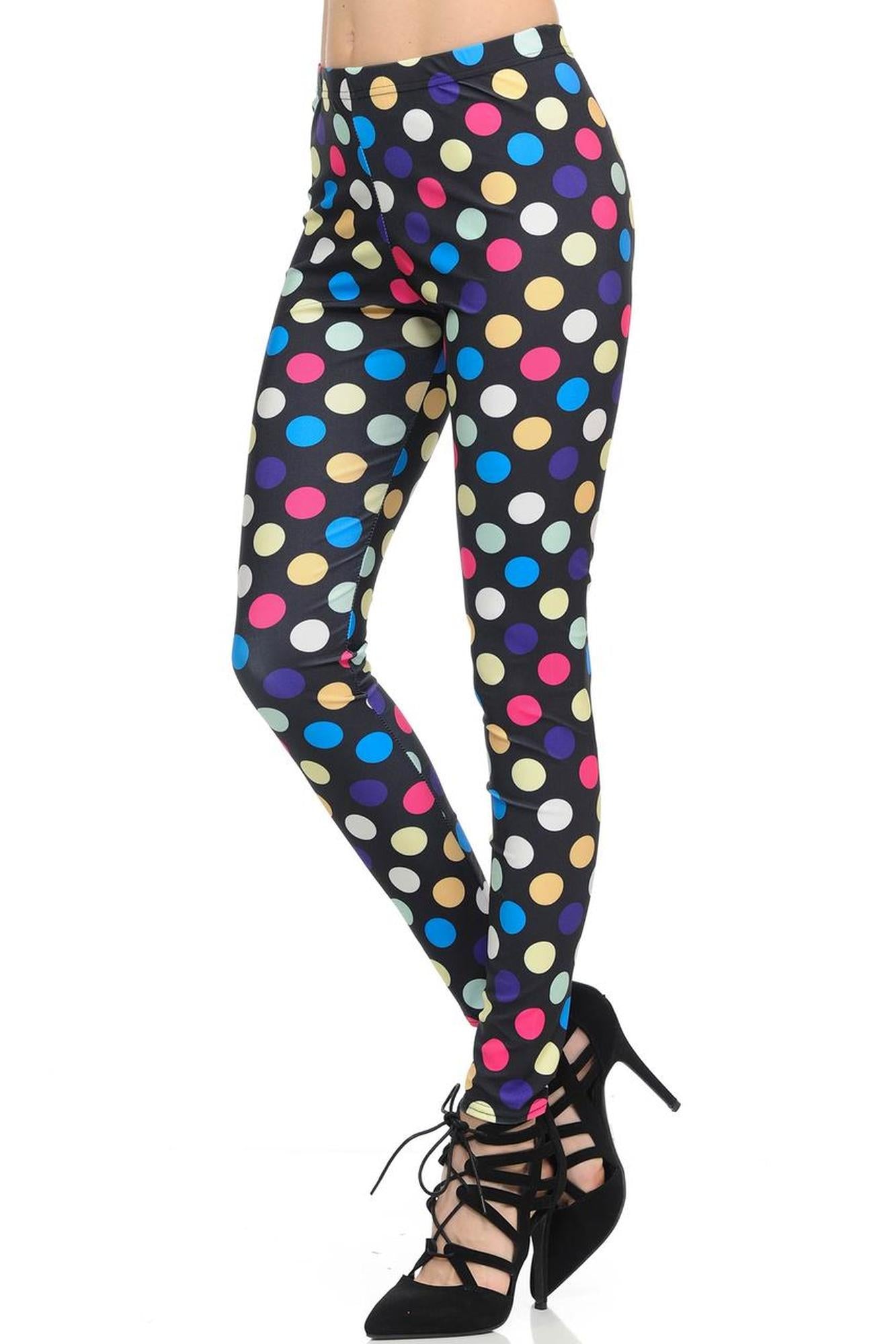 Wholesale Graphic Colorful Polka Dot Leggings