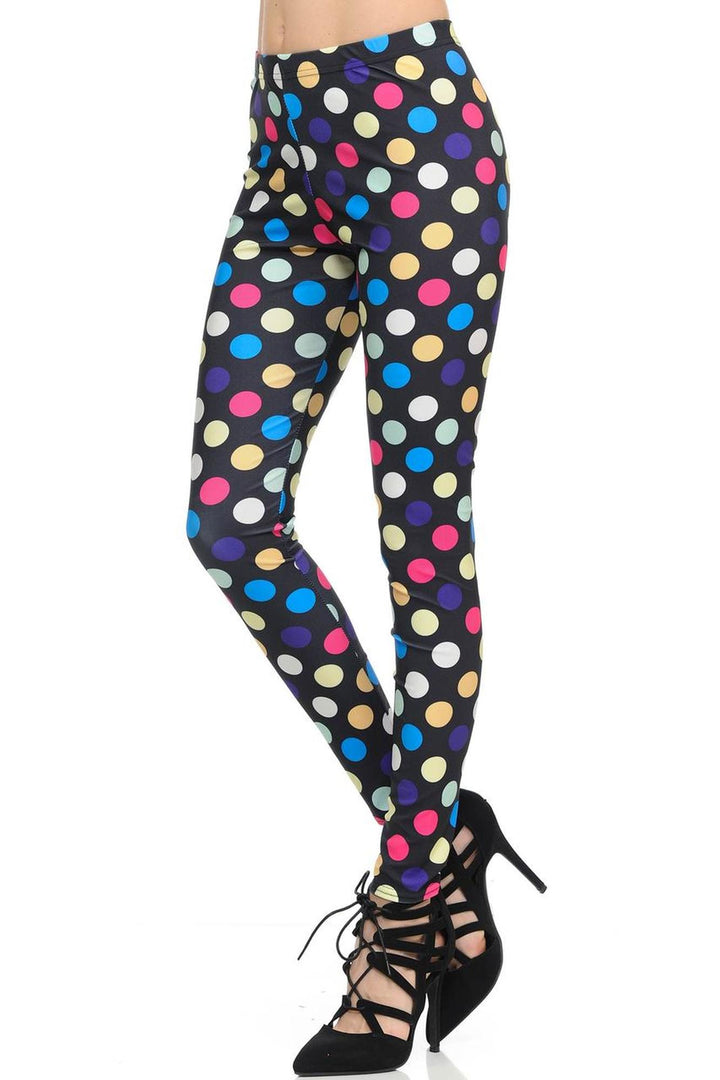 Wholesale Graphic Colorful Polka Dot Leggings