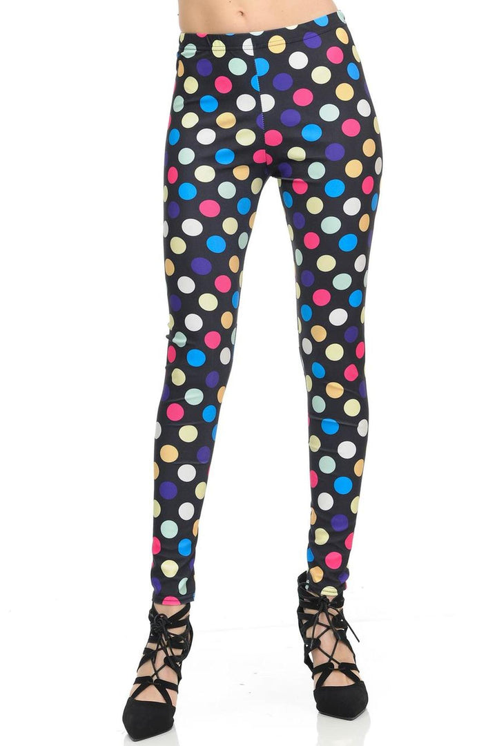 Wholesale Graphic Colorful Polka Dot Leggings