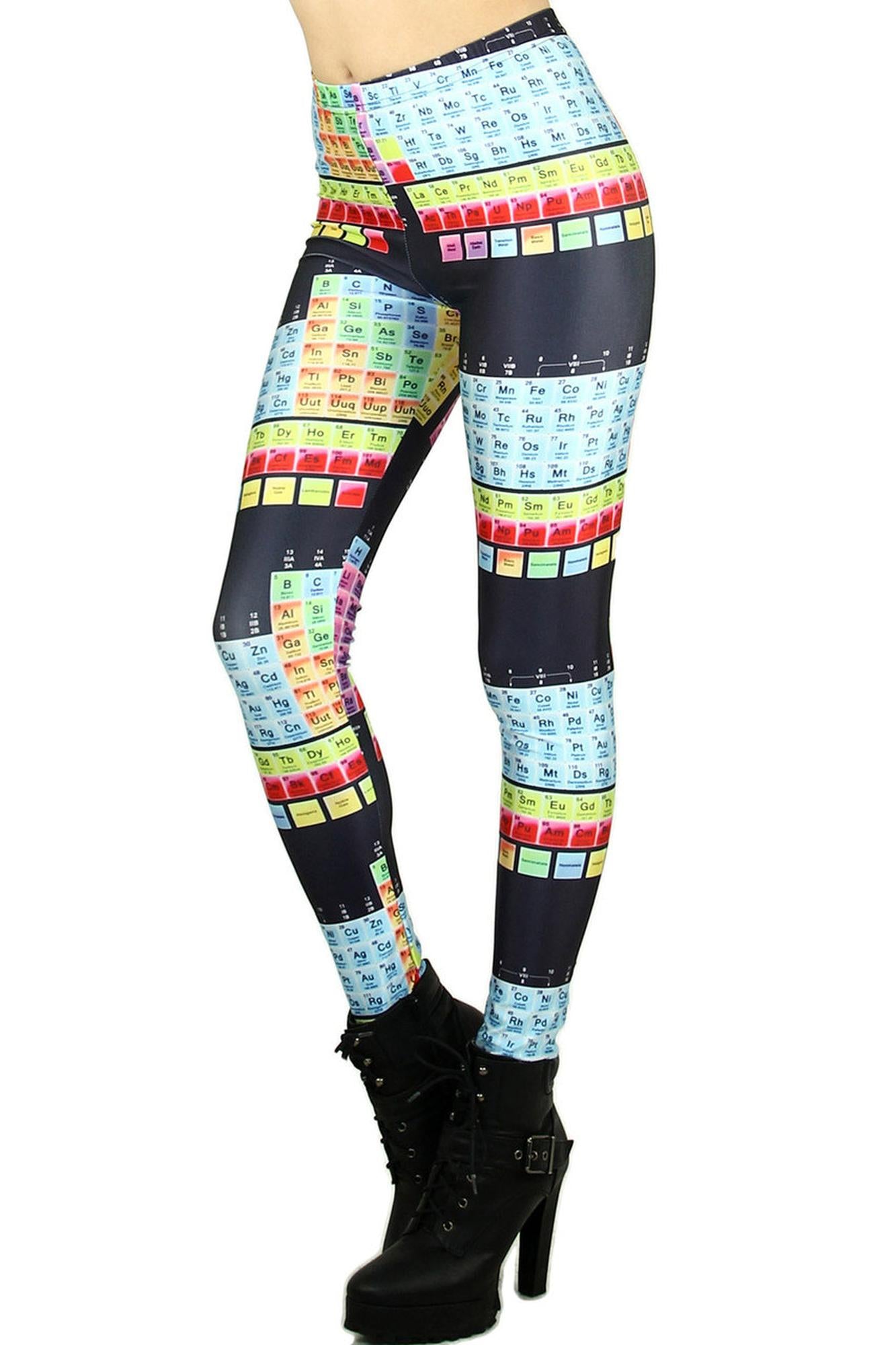 Wholesale Premium Graphic Print Periodic Table Leggings