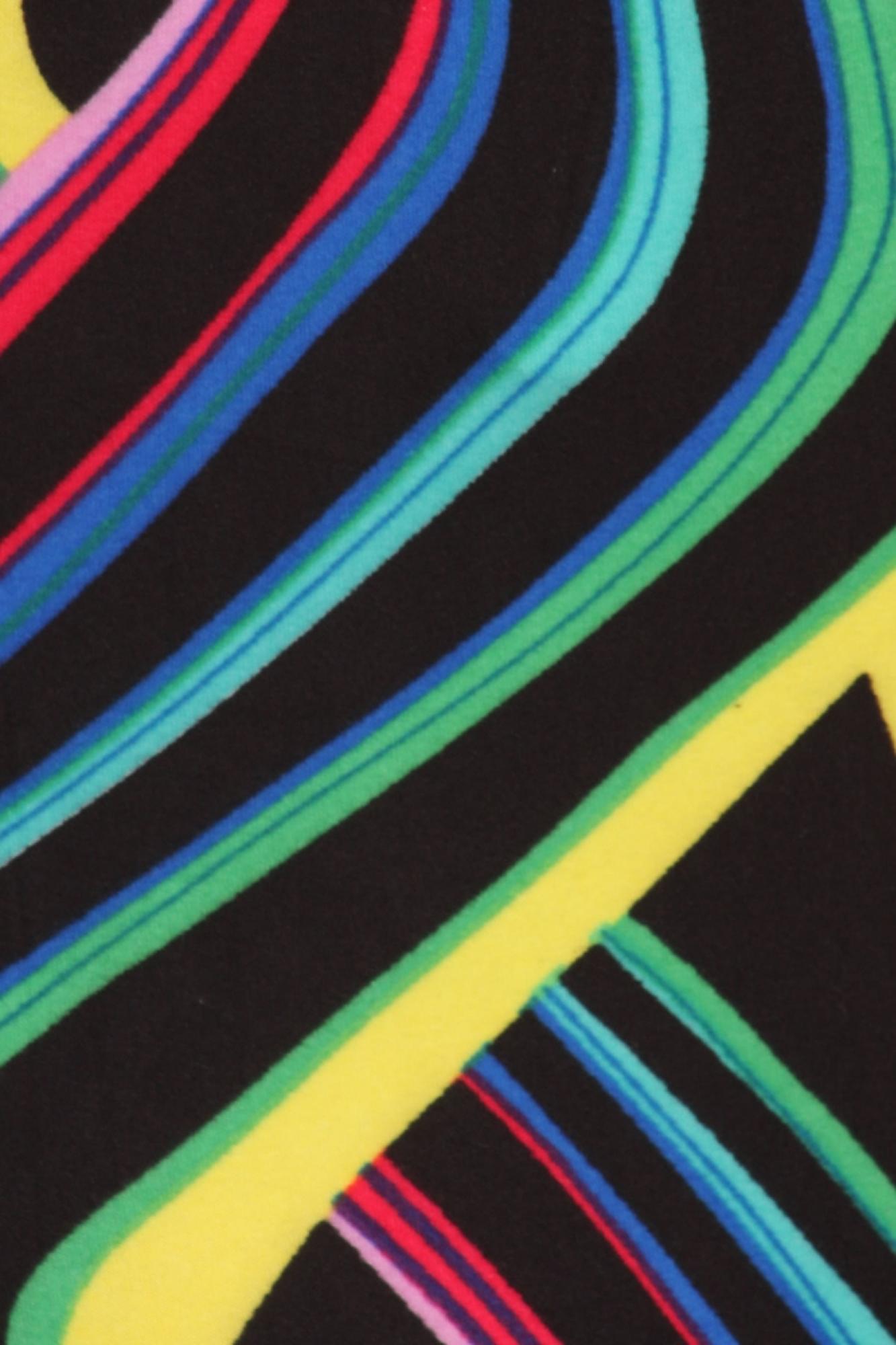 Wholesale Buttery Smooth Rainbow Confetti Extra Plus Size Leggings - 3X-5X