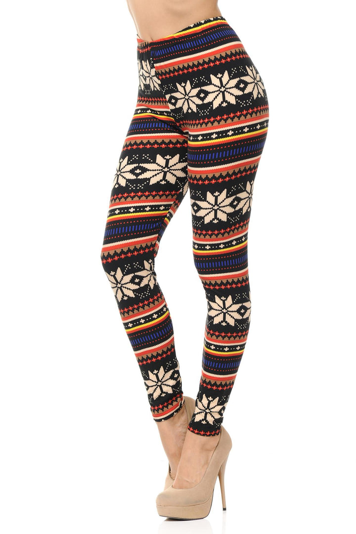 Wholesale Buttery Smooth Merry Snowflake Leggings