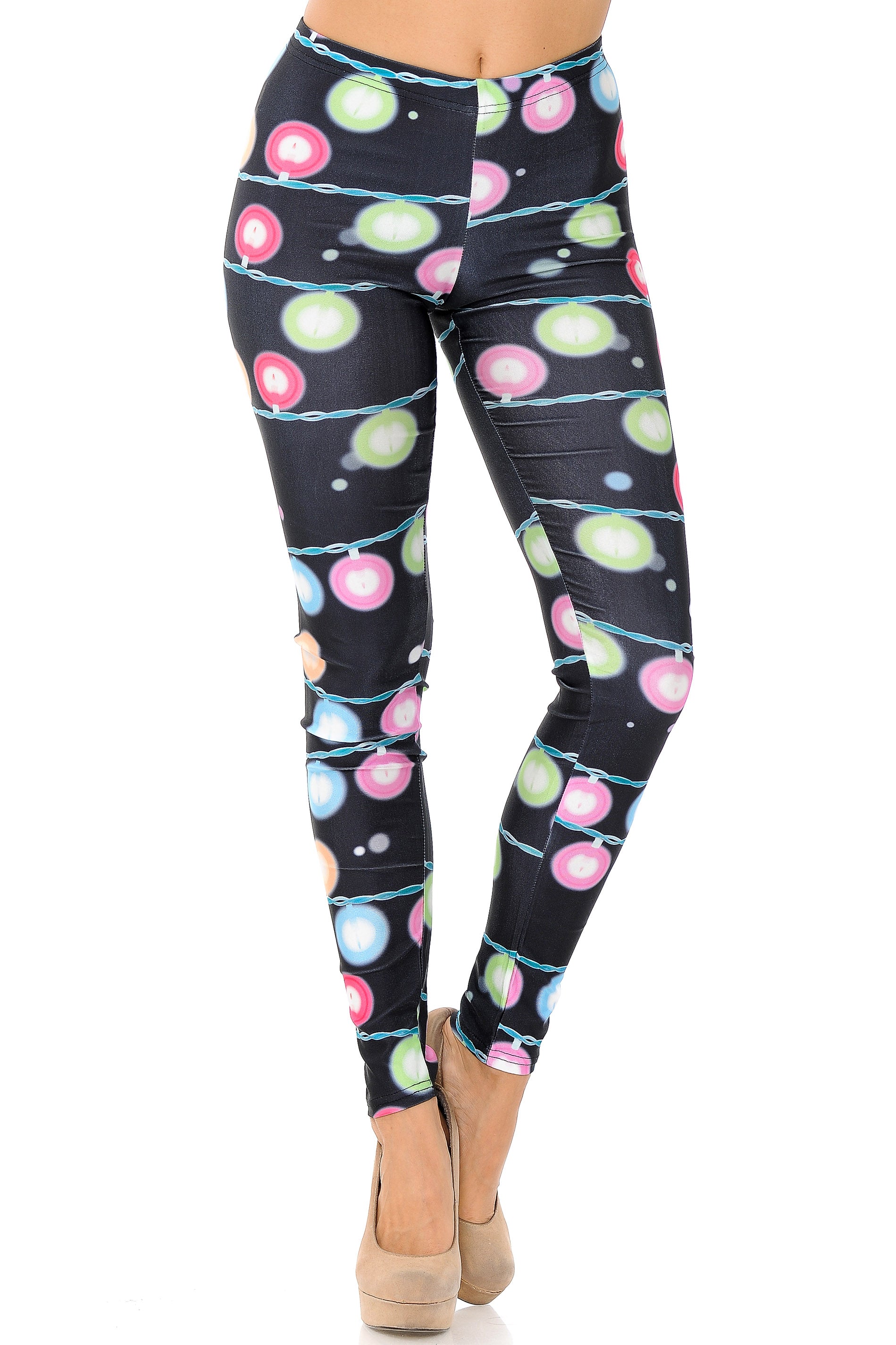 Wholesale Festive Holiday Lights Leggings