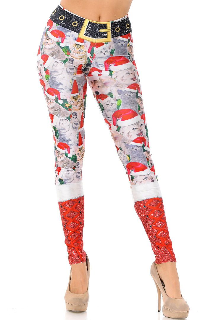 Wholesale Jolly Christmas Cats and Dogs Leggings