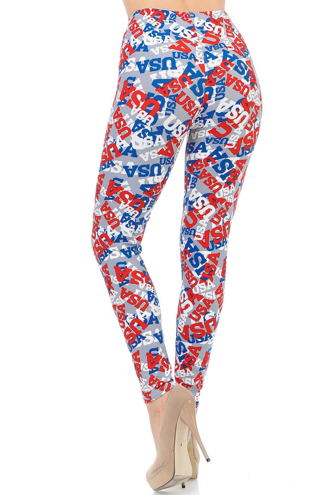 Wholesale Buttery Smooth All Over USA Leggings