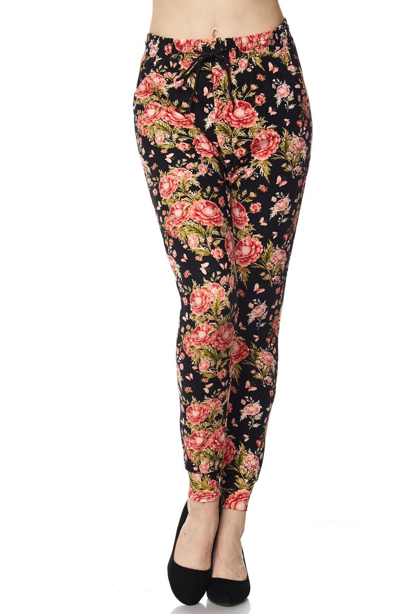 Wholesale Buttery Smooth Summer Floral Joggers with Pockets