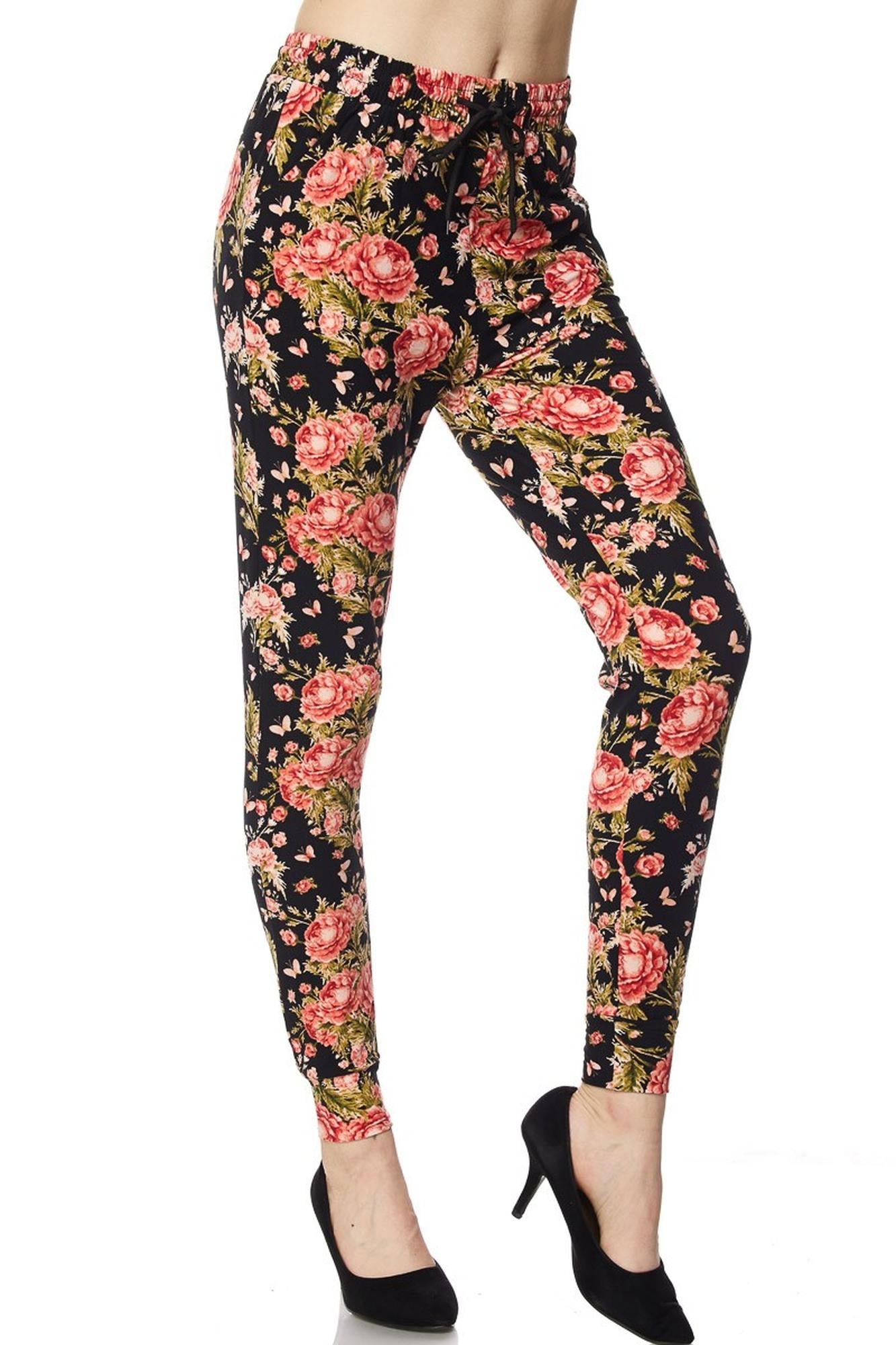 Wholesale Buttery Smooth Summer Floral Joggers with Pockets