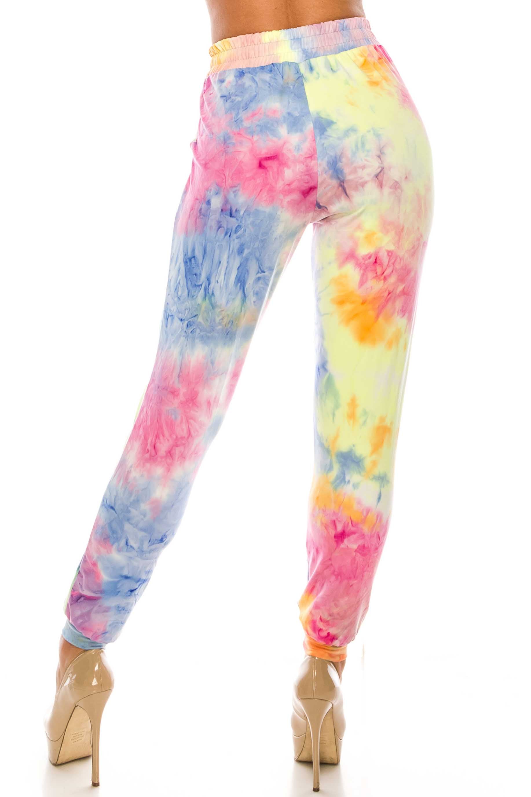 Wholesale Buttery Smooth Multi-Color Pastel Tie Dye Joggers