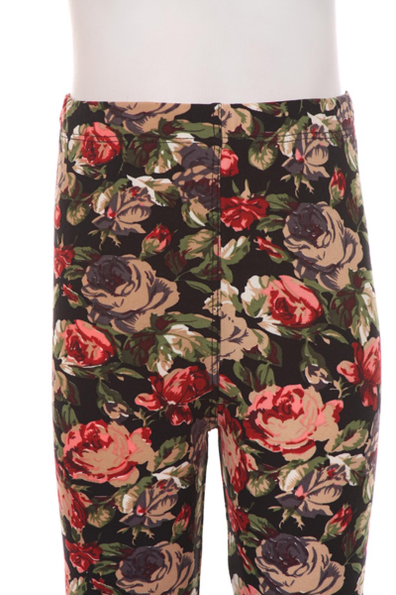 Wholesale Buttery Soft Vintage Floral Kids Leggings