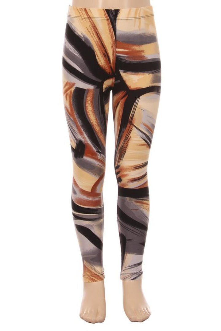 Wholesale Buttery Soft Brush Strokes Kids Leggings
